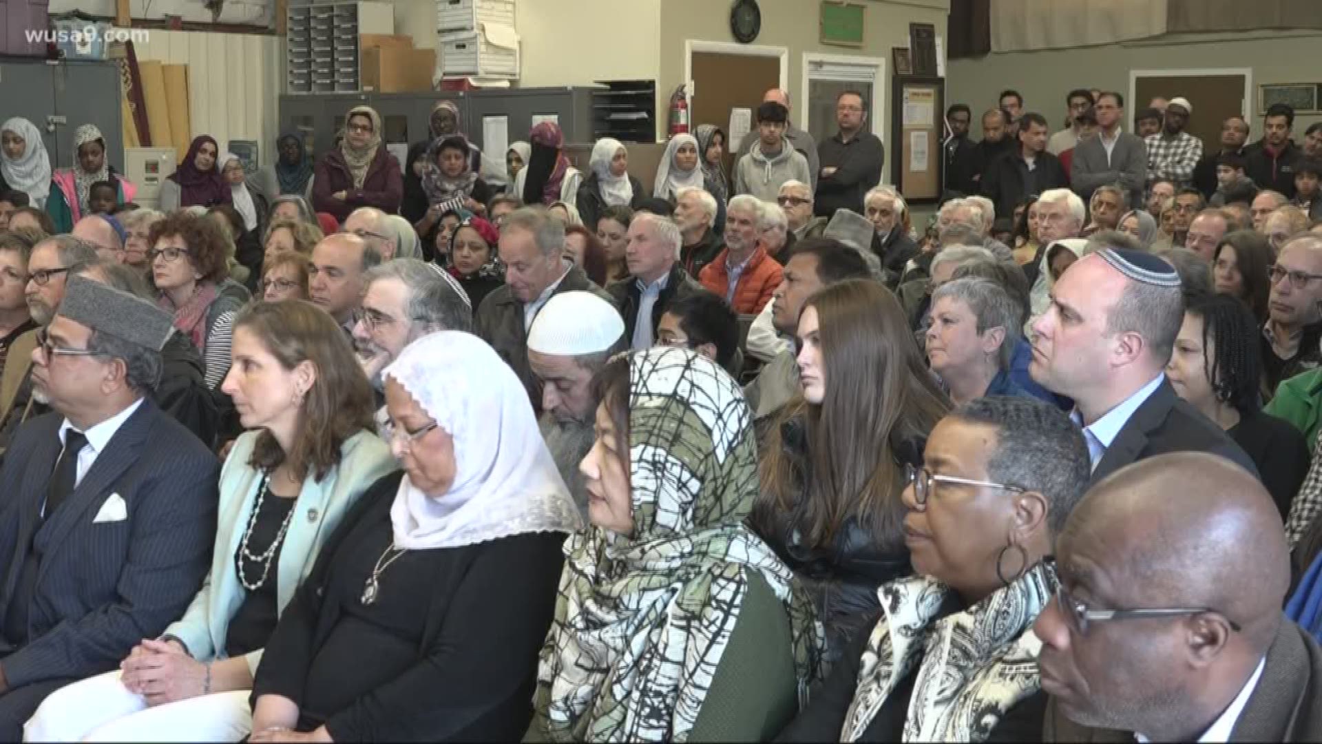 There was standing room only at the Islamic Center of Maryland as faith and county leaders alike gathered in solidarity.