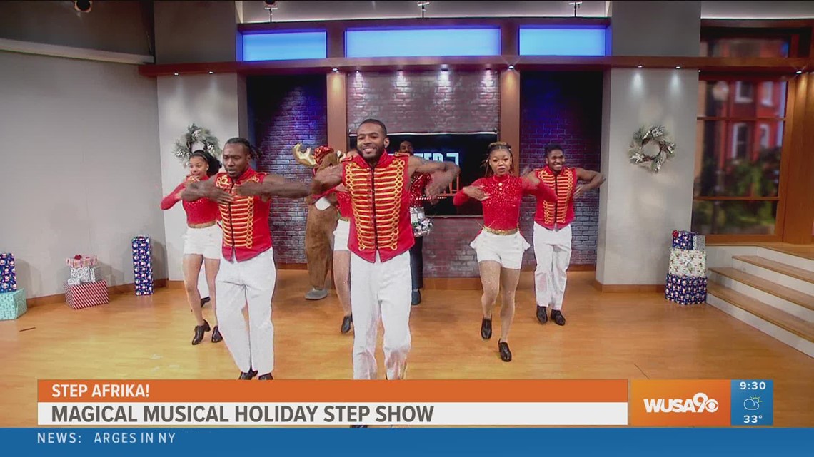 A sneak peek of Step Afrika!'s Magical Musical Holiday Step Show at