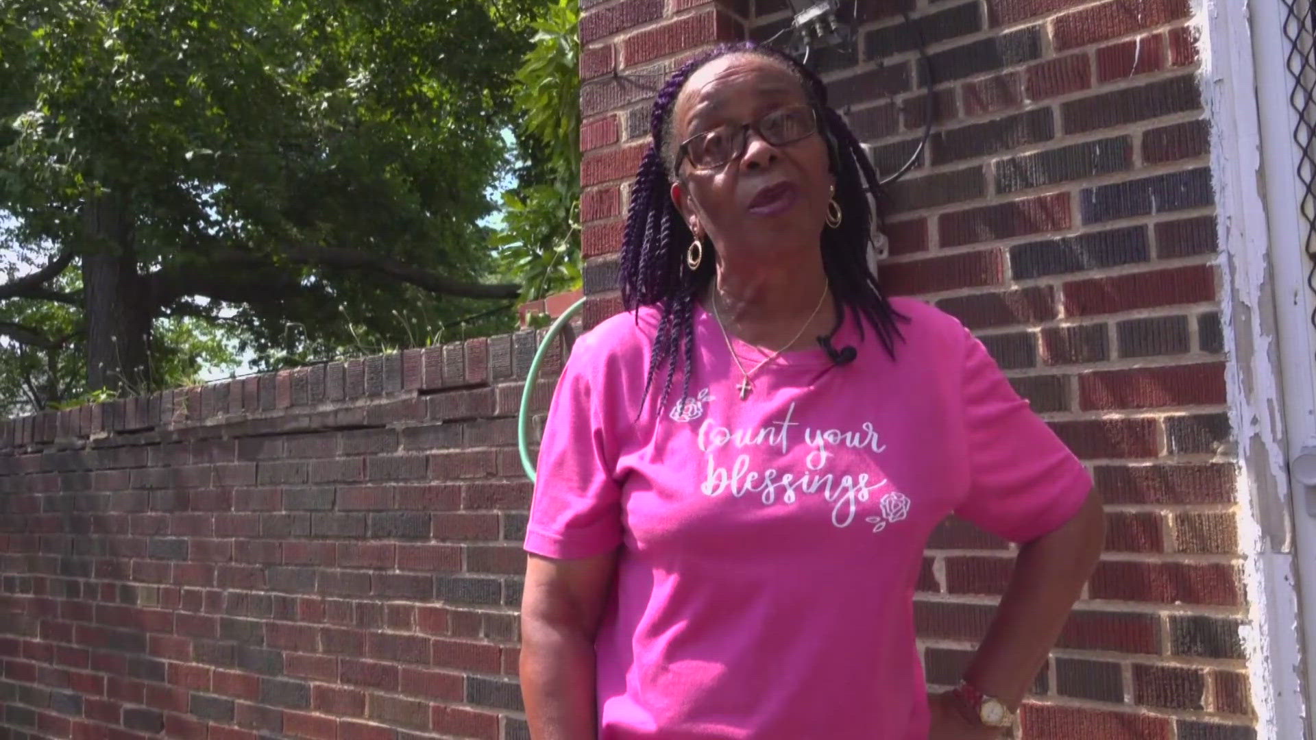 Gloria Matthews claims roots are destroying her home, but city agencies say root damage from a neighboring tree is a property owner’s problem.