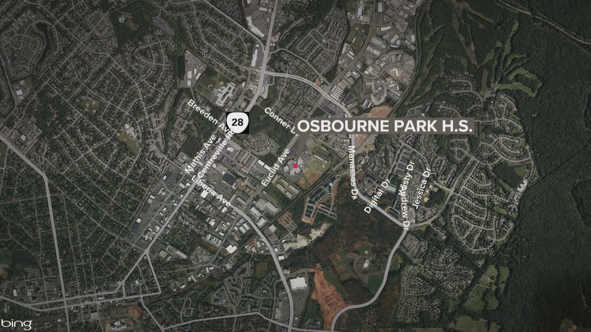 Prince William County Police tell us a 15-year-old boy is accused of making threats of violence against Osbourne Park High School.