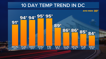 Hot & humid this week, with isolated nightly showers. Here's your forecast
