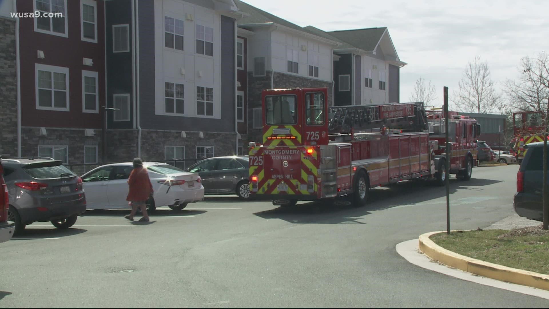 The Montgomery County Fire Department responded to a fire at the Willow Manor at Fairland apartment complex that left several residents displaced.