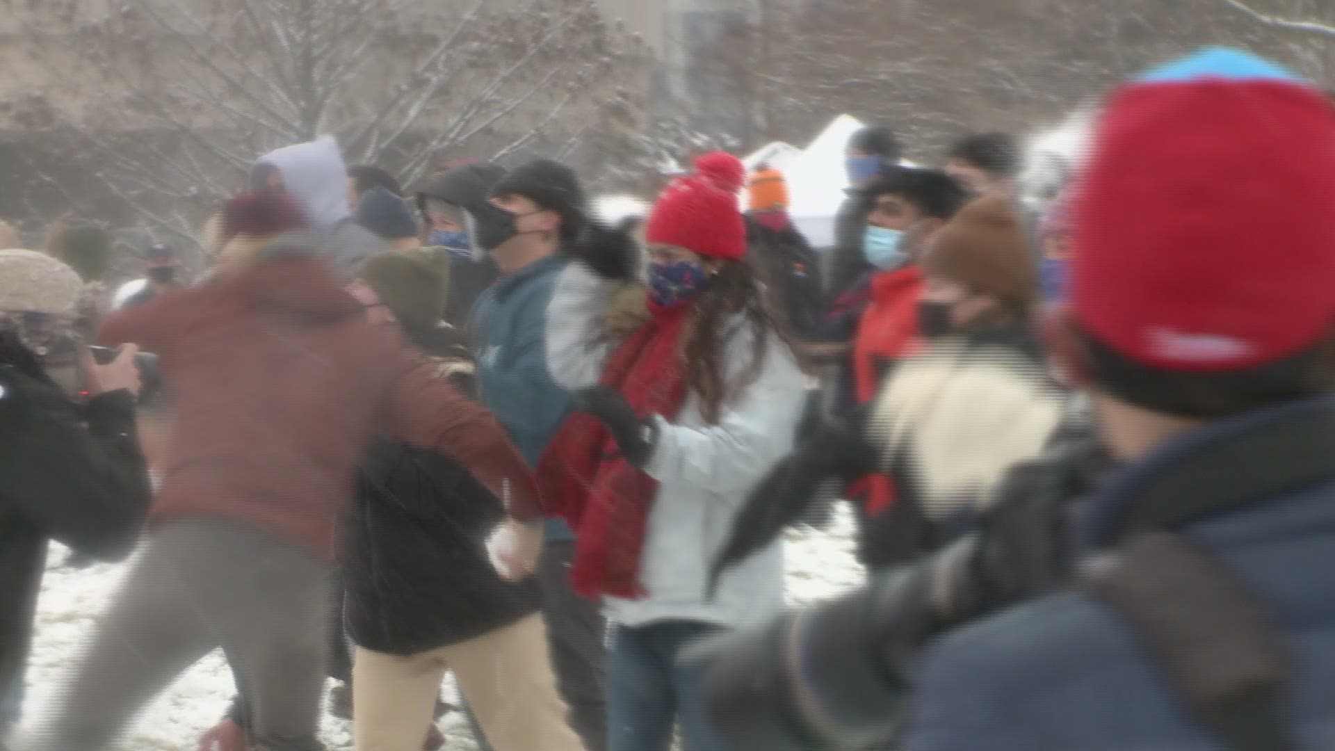 From a massive snowball fight on the National Mall to kayaking on the Potomac, folks enjoyed the first decent snowfall in two years.