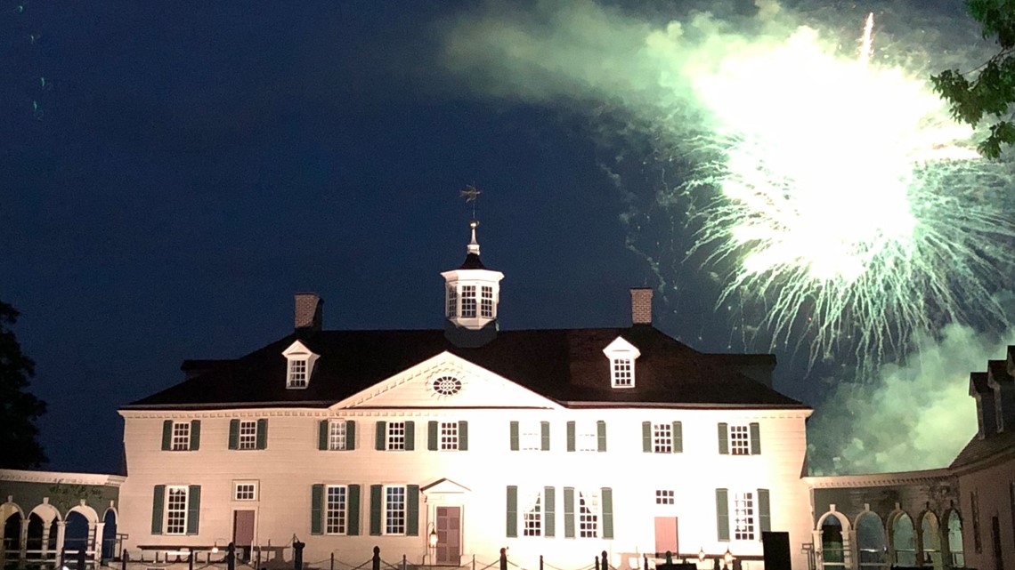 Watch fireworks Virginia Mount Vernon dazzling display