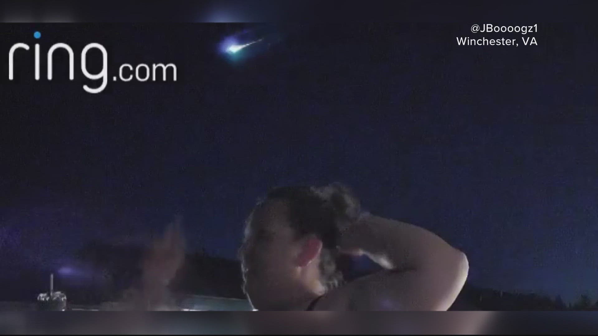 Many people in the DC region saw what appears to be a bright meteor streaking across the sky Sunday night.