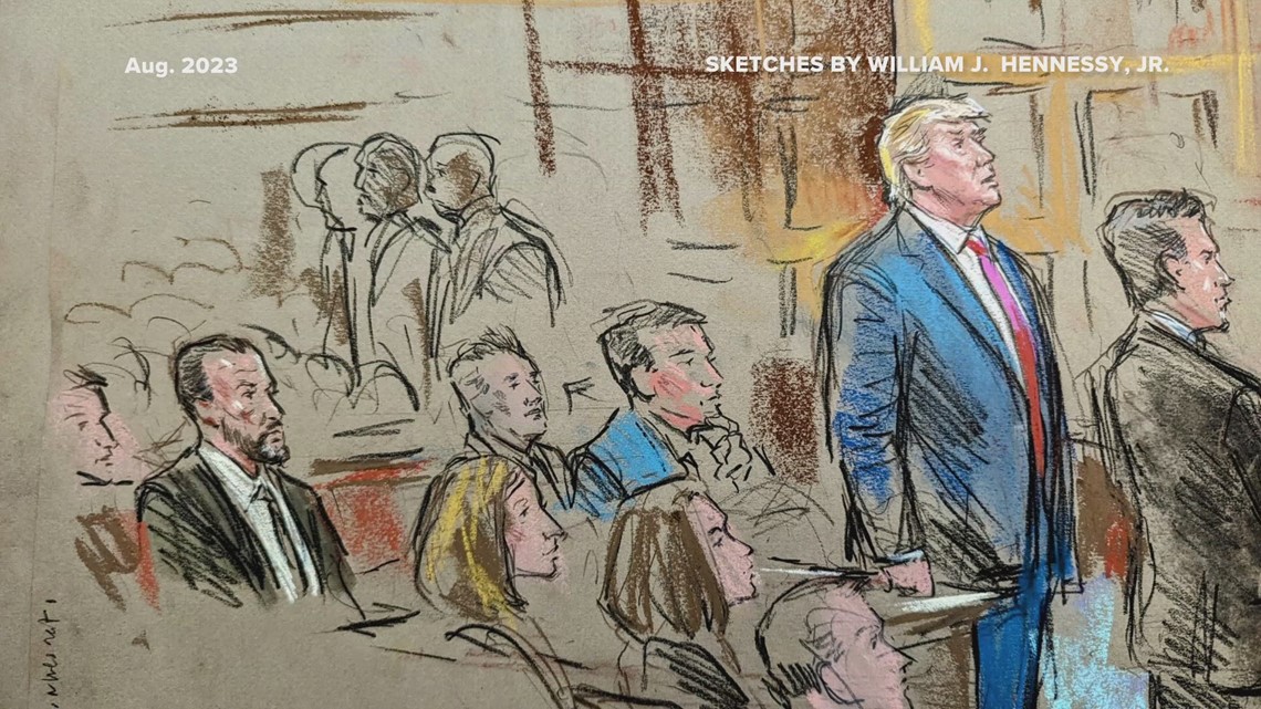 唐纳德·特朗普在华盛顿特区法庭出庭受审，涉嫌选举舞弊案