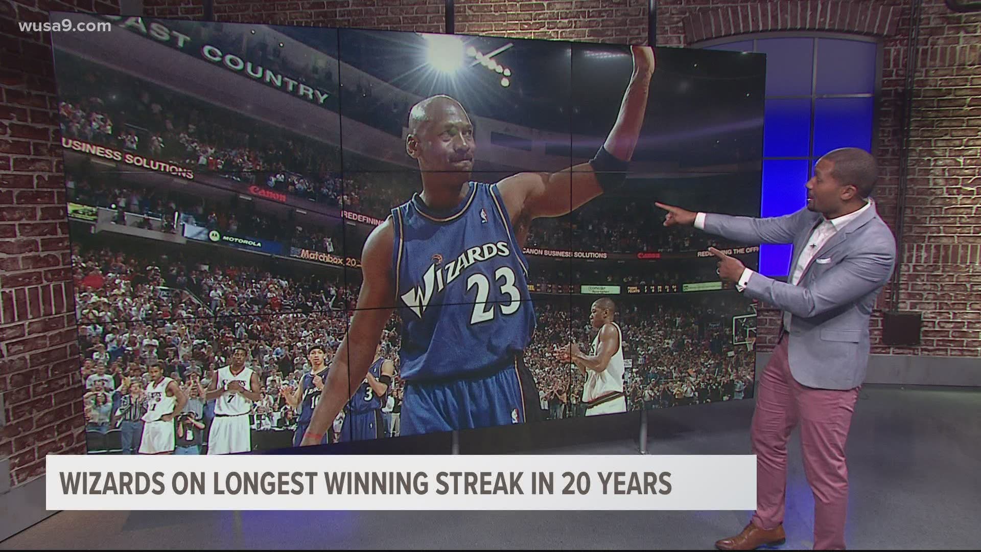 2001 Washington Wizards Michael Jordan, Wizards win streak