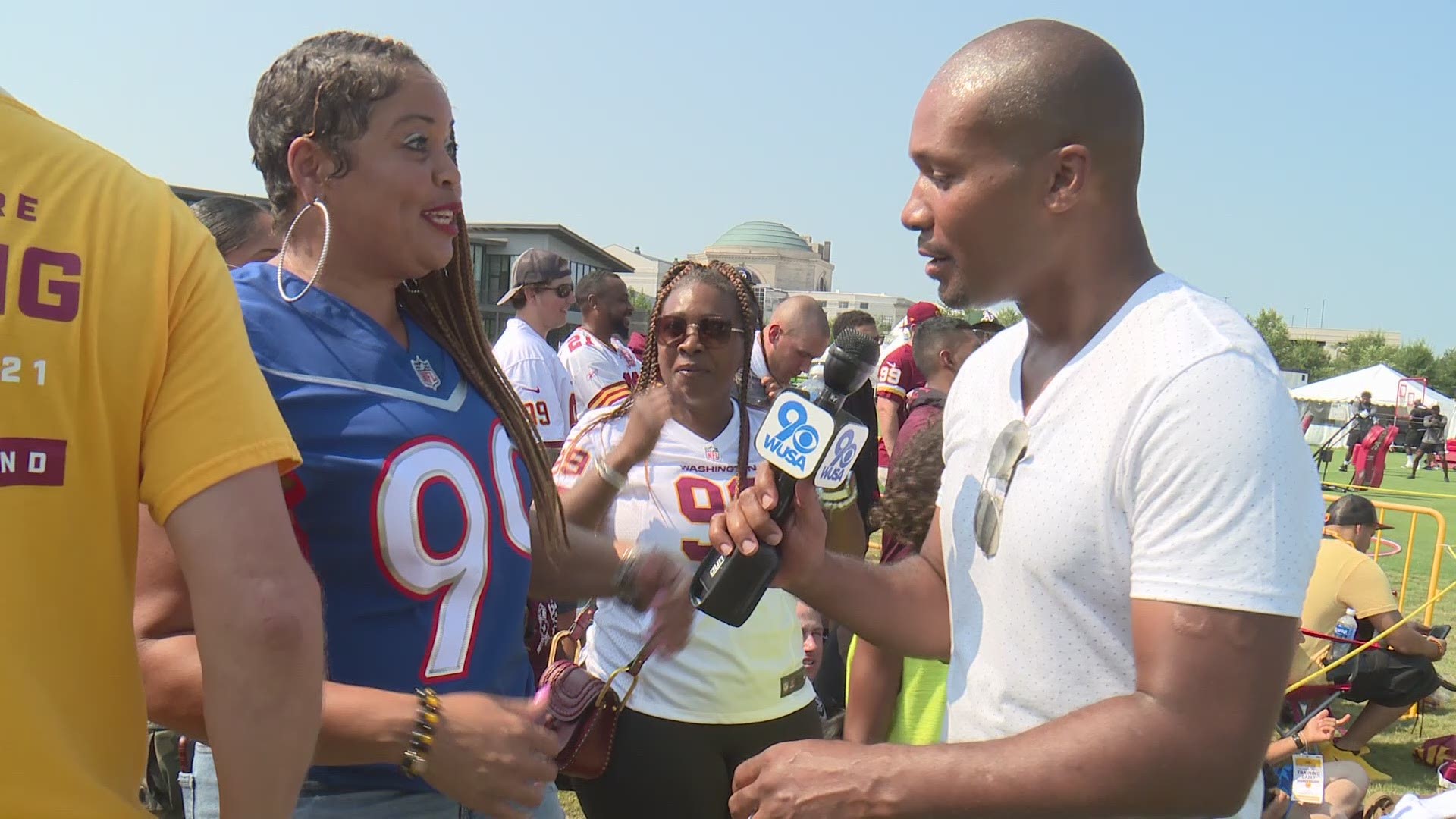 During the first day of training camp in Richmond on Wednesday, Chase's mother, Carla, wore his NFL pro bowl jersey.