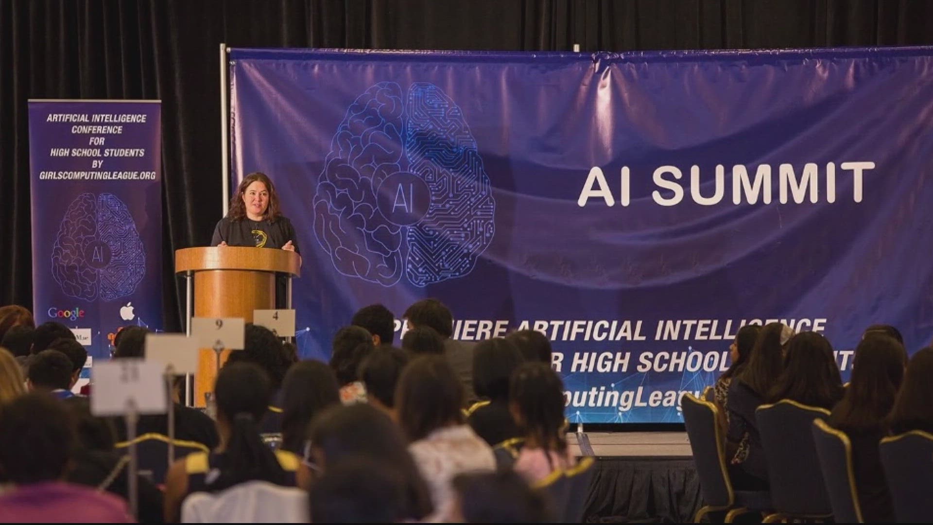Students get the chance to meet leaders in the field of artificial intelligence.