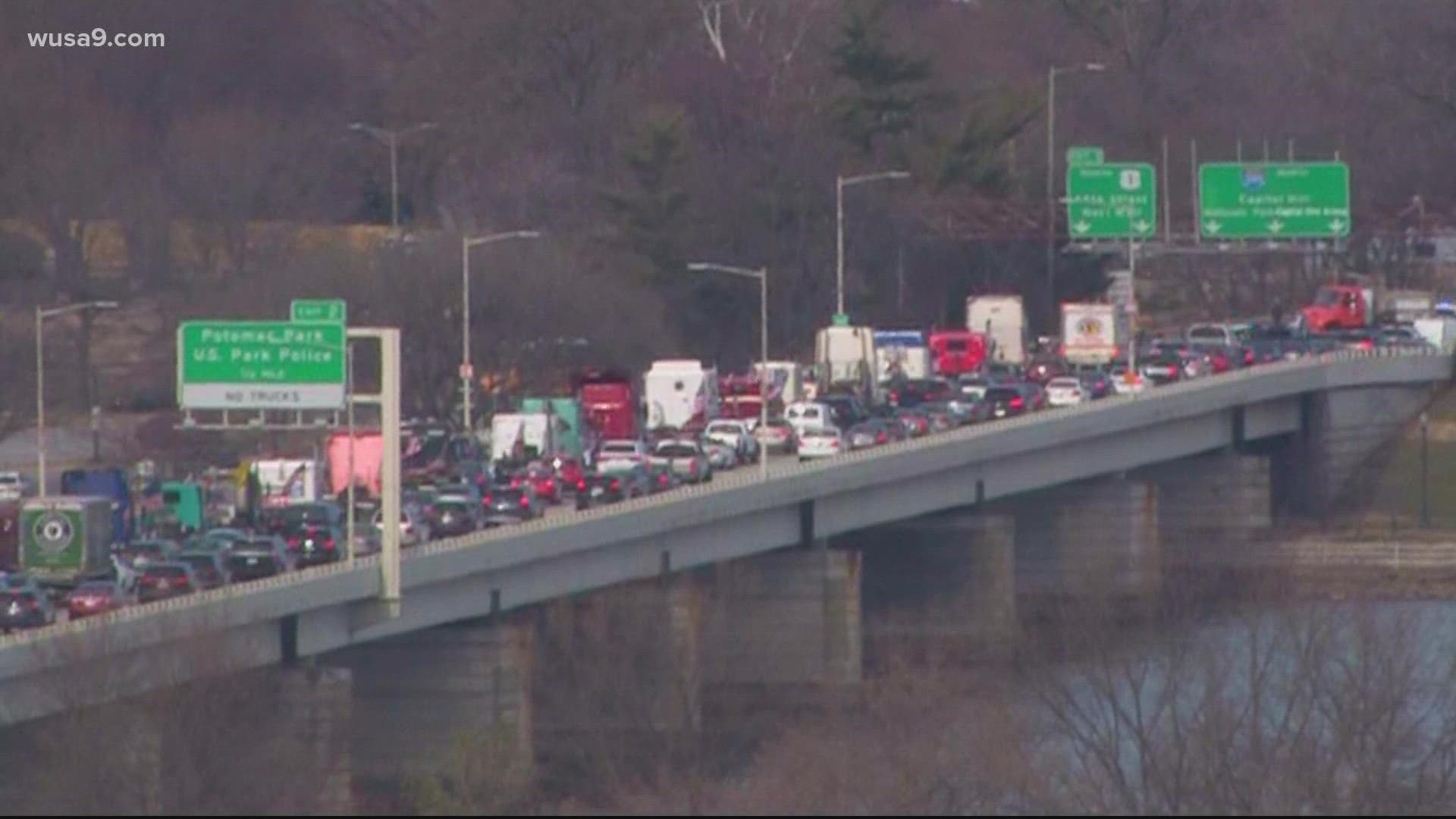 The convoy of truckers demanding an end to vaccine mandates across the country continued to hold up DMV drivers Wednesday.