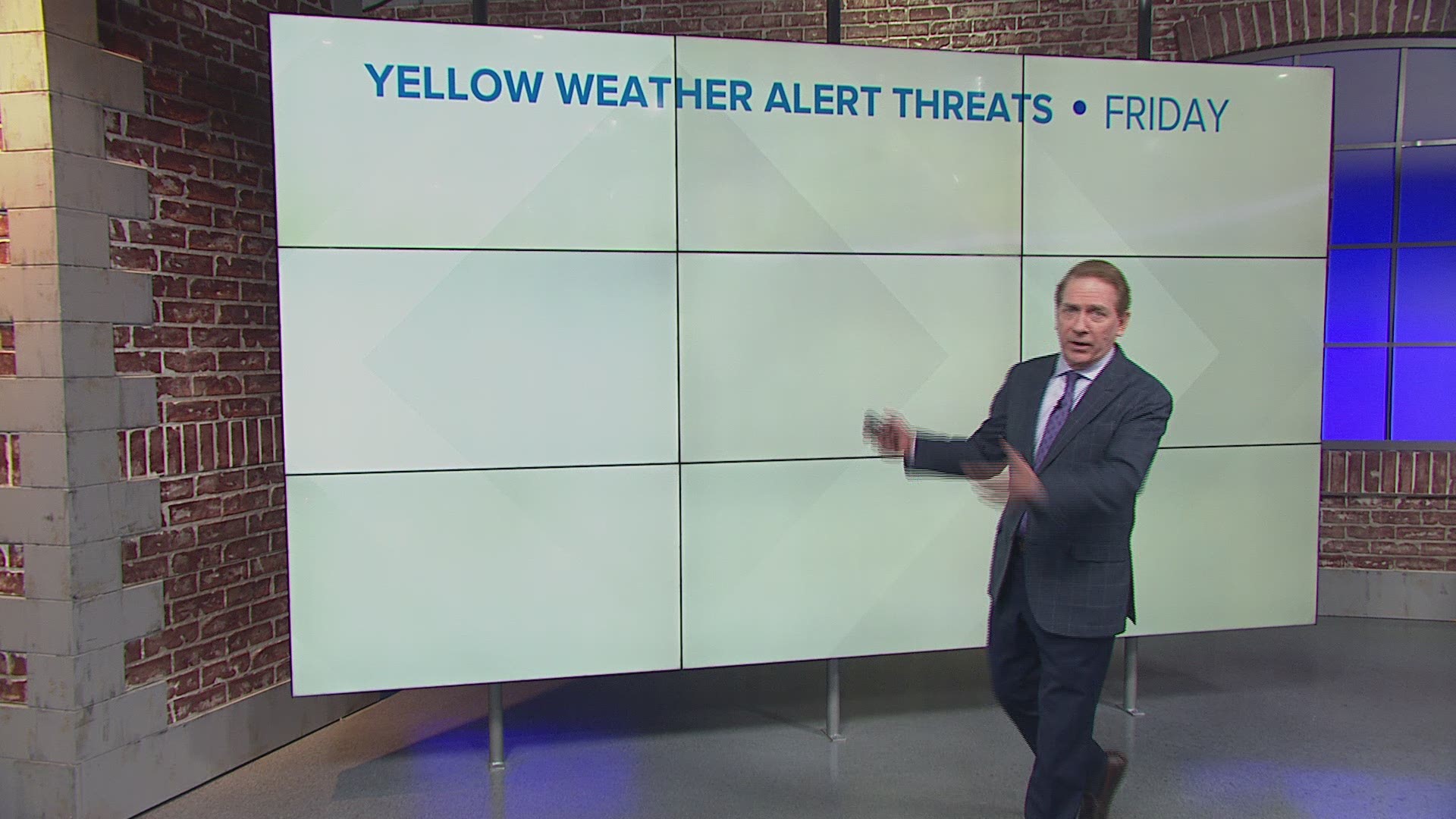 We're looking at a Yellow Weather Alert, with strong winds and storms Friday from noon to about 7 p.m.