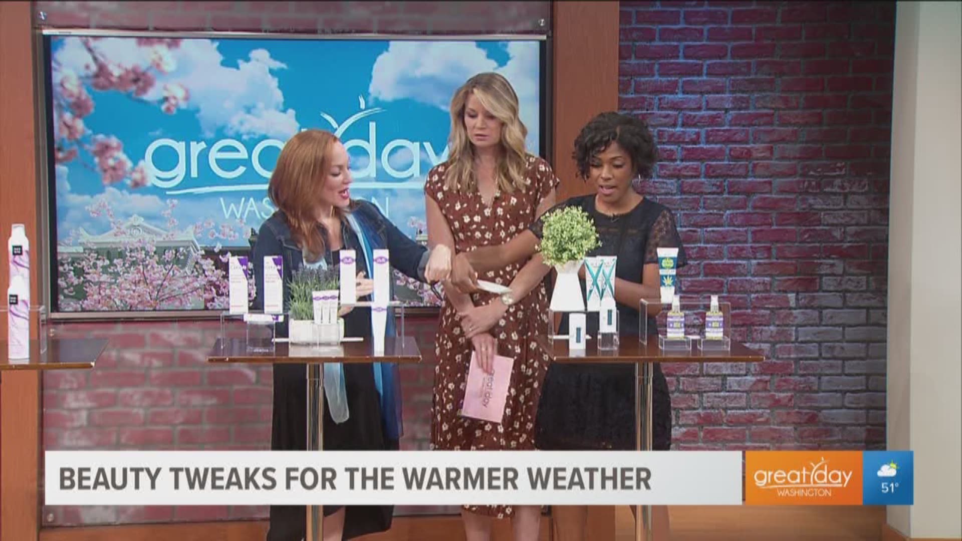 With more humidity in the air and sunnier days, it's time to switch up your beauty routine! Lifestyle expert Cheryl Kramer Kaye shares a few inexpensive products that can keep your hair and skin glowing in the summer months.