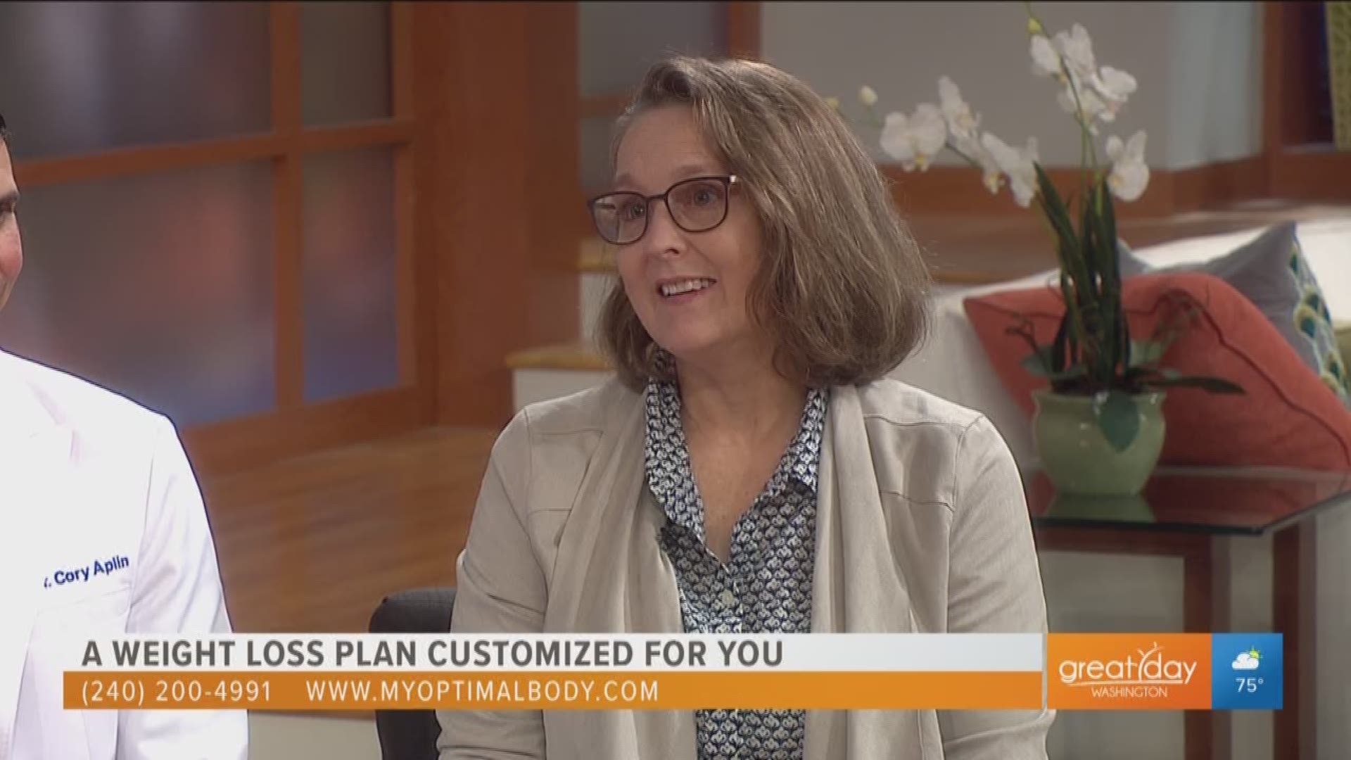 Dr. Aplin is joined with Catherine Wilson who shares how a customized weight loss plan helped her get back to normal physical activities. Sponsored by Optimal Body.