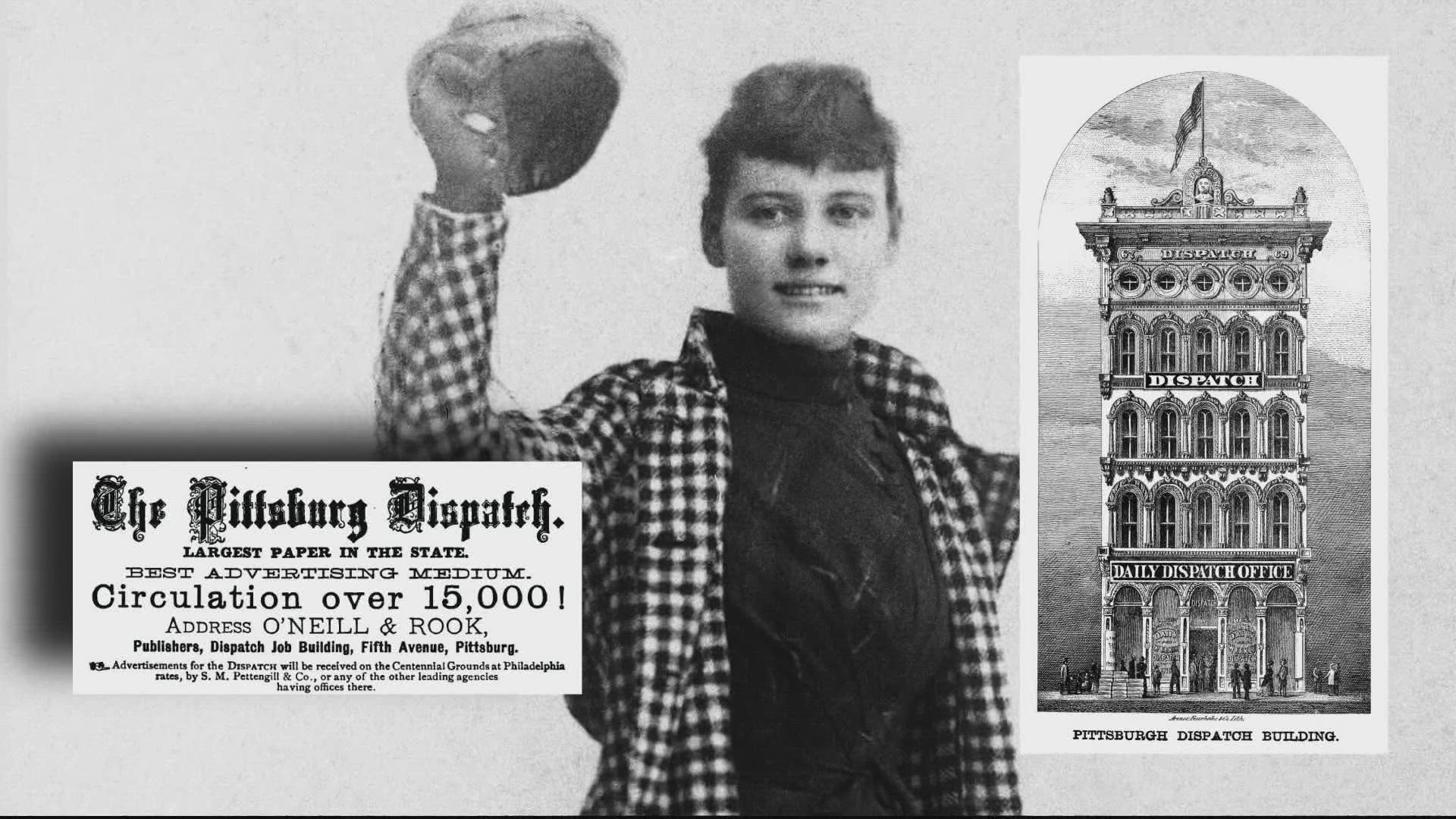 Journalist Nellie Bly begins her trip around the world in 80 days