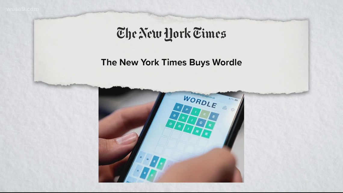 Wordle word game sold to the New York Times  wusa9.com