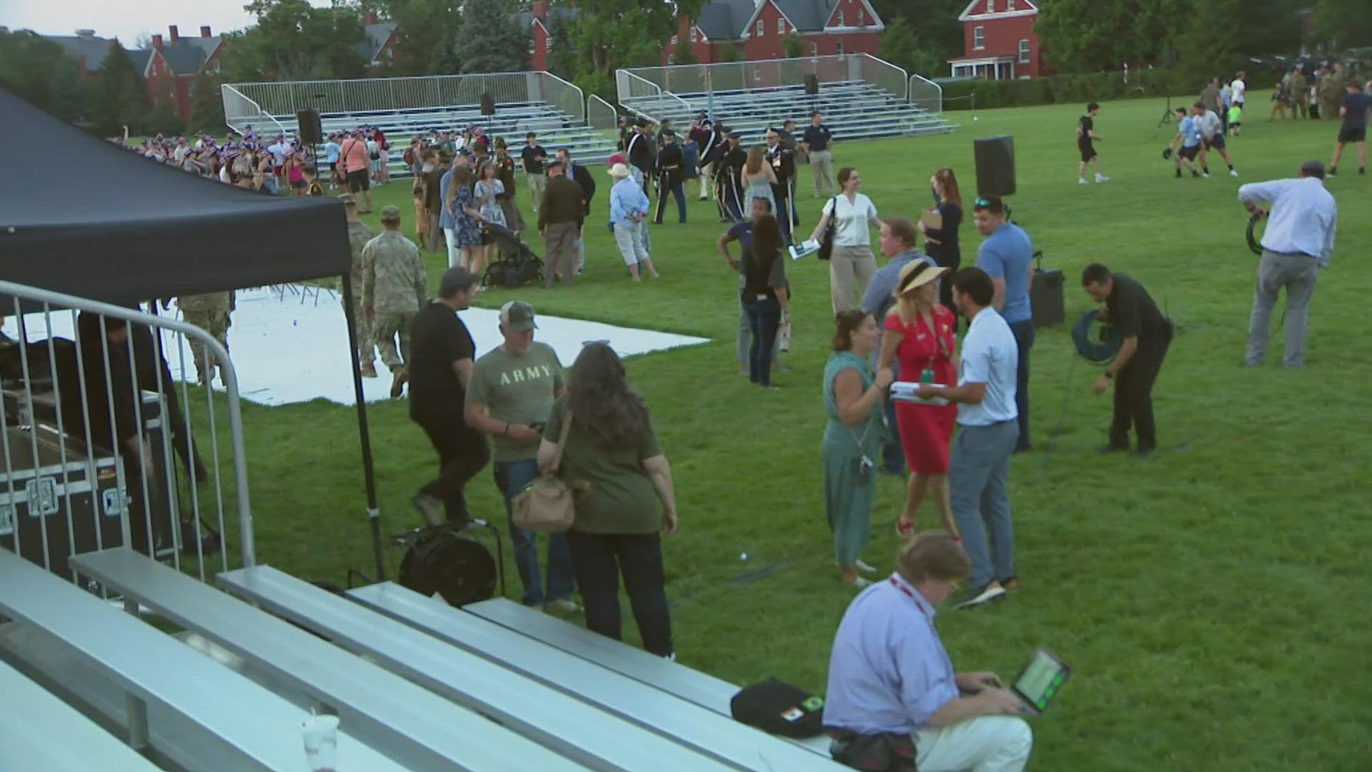 The 'Twilight Tattoo' event at Joint Base Myers-Henderson Hall gave units a warmup for the weekend's festivities. 