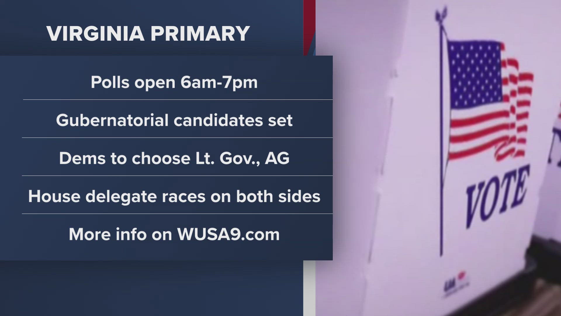 Polls will open from 6 a.m. to 7 p.m.