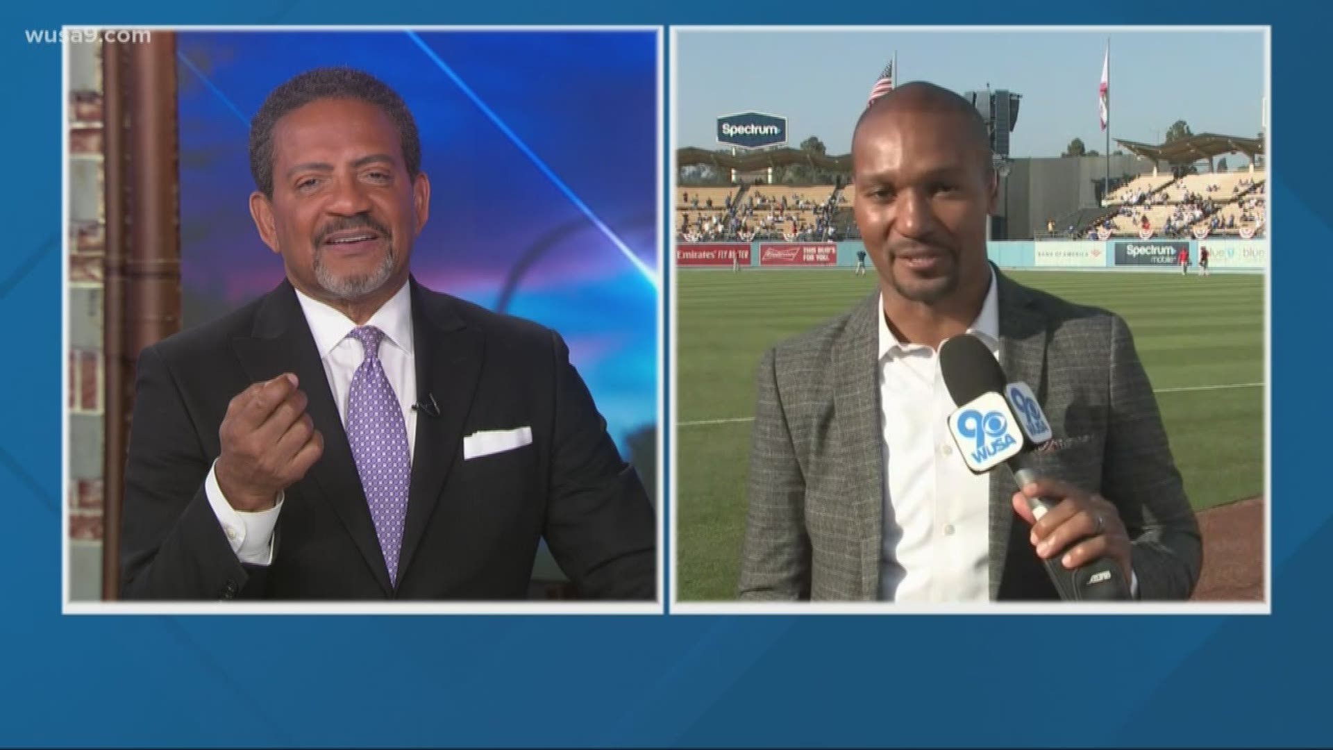 WUSA9 Sports Director Darren Haynes is live from Los Angeles to report on the Nationals as they go into their elimination game with the Dodgers.
