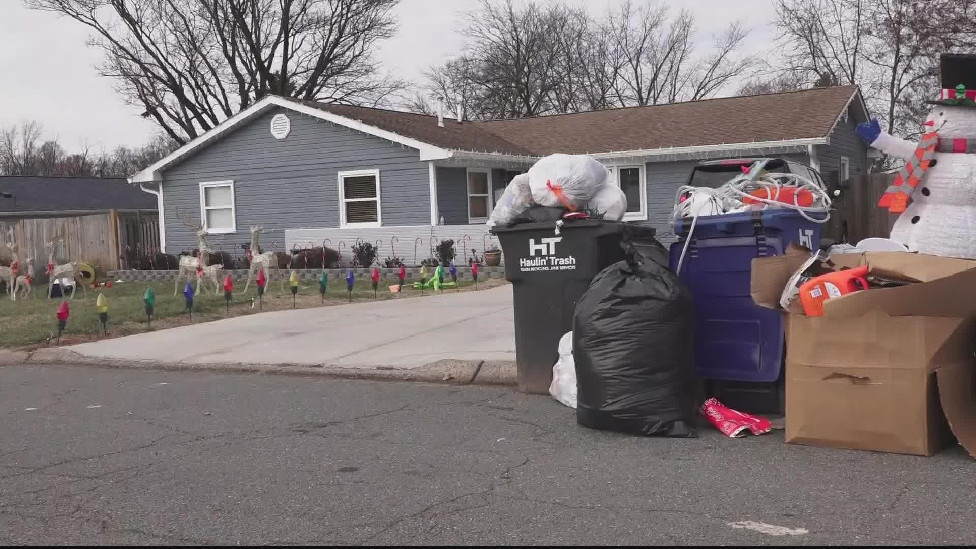 Trash just keeps piling up for thousands of people in Fairfax and Loudoun county after their garbage collection company went under