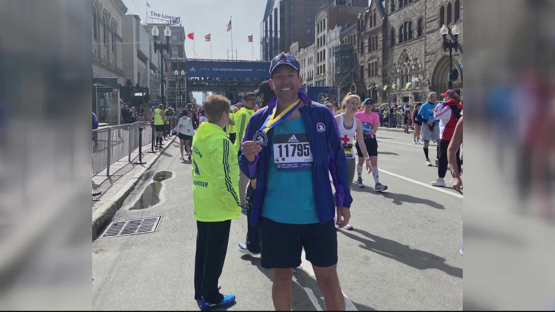 Adam Longo was one of the many participants who ran the Boston Marathon. He finished the race in 3 hours, 36 minutes, and 33 seconds.