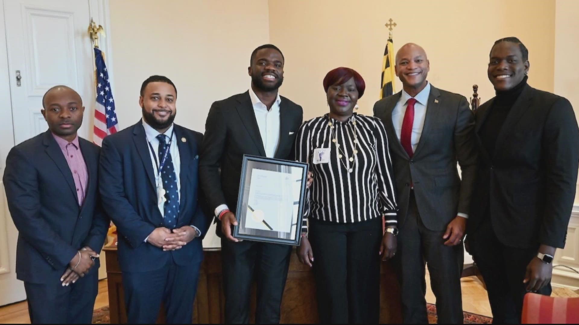 THE VICTORY LAP CONTINUES FOR LOCAL TENNIS STAR FRANCES TIAFOE. THE PRINCE GEORGE'S COUNTY NATIVE AND US OPEN SEMIFINALIST HELD CENTER COURT TODAY IN ANNAPOLIS