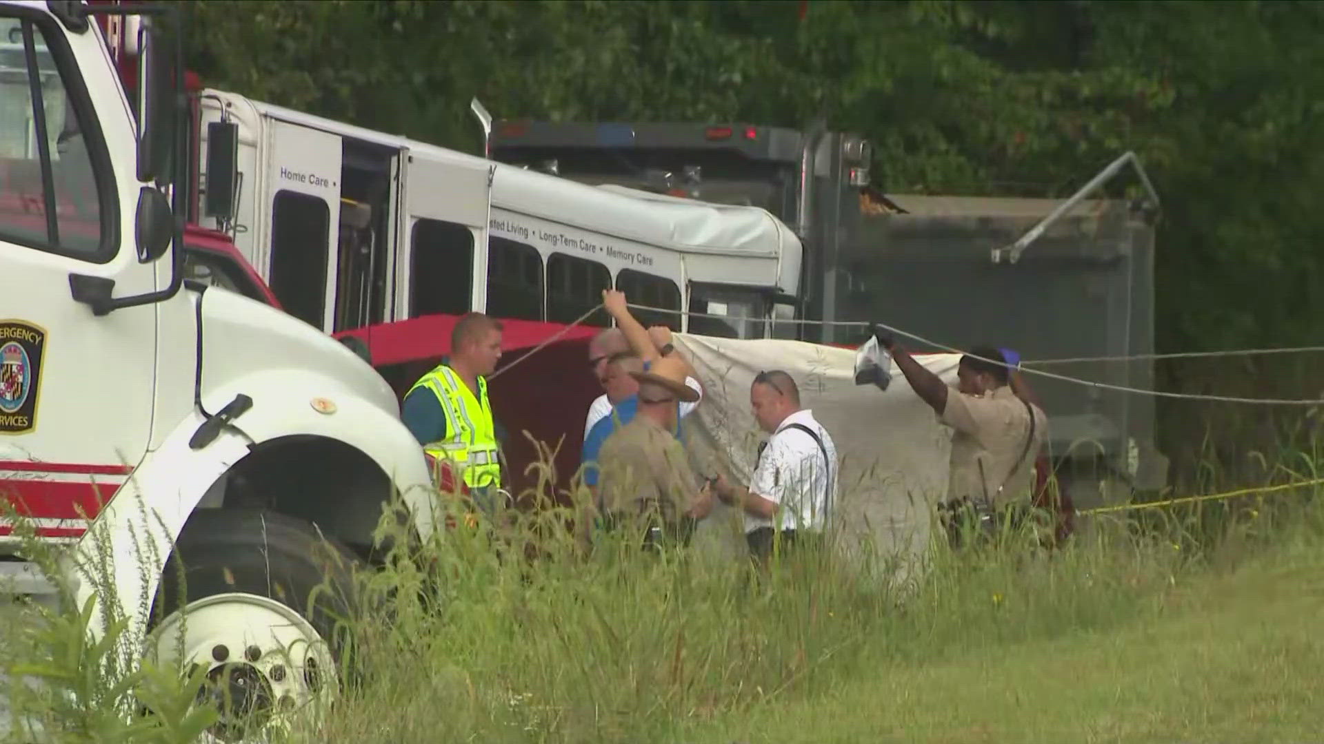 The bus driver and two passengers on the Sagepoint senior-living facility bus were killed. There does not seem to be any indications that either driver was speeding.