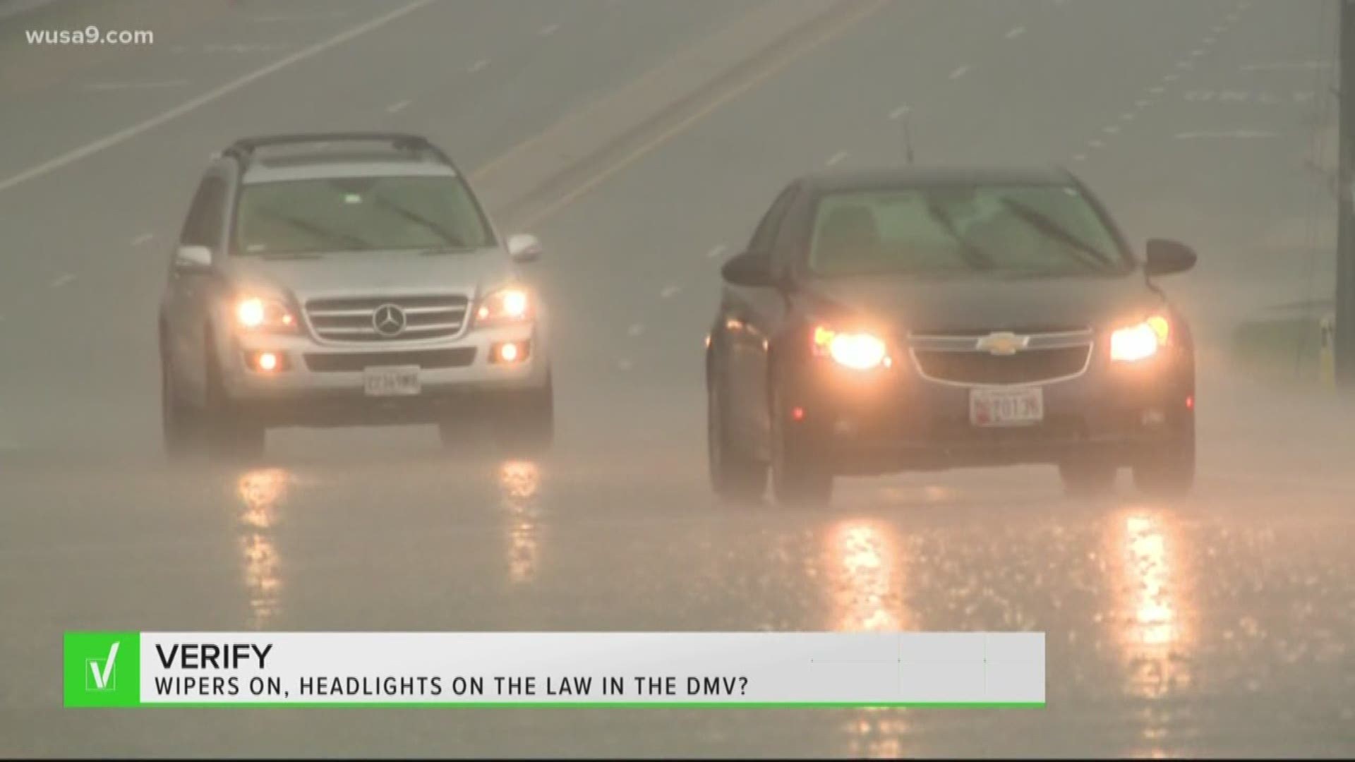 After seeing many cars without lights on driving in the rain, a viewer asked does the law require you to turn your headlines on when your wipers are on?
