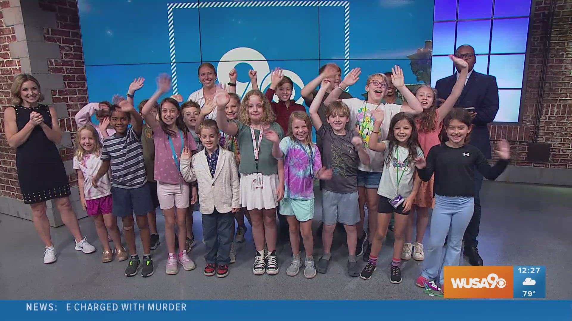 20 elementary students from the Village School in Northern Virginia, got the grand tour -- including the studio, the control room and the newsroom.