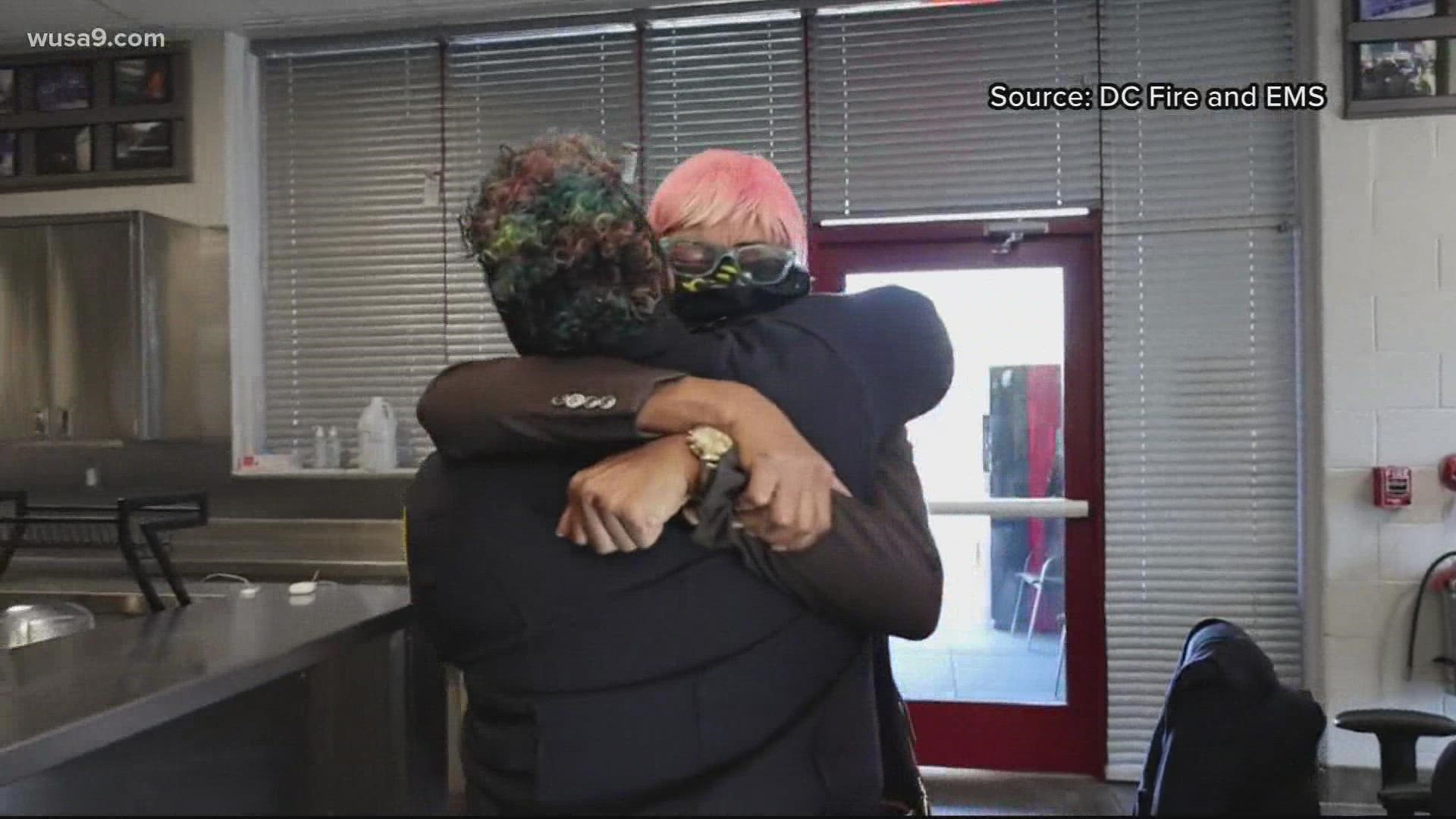 This DC firefighter was recognized for her lifesaving efforts.