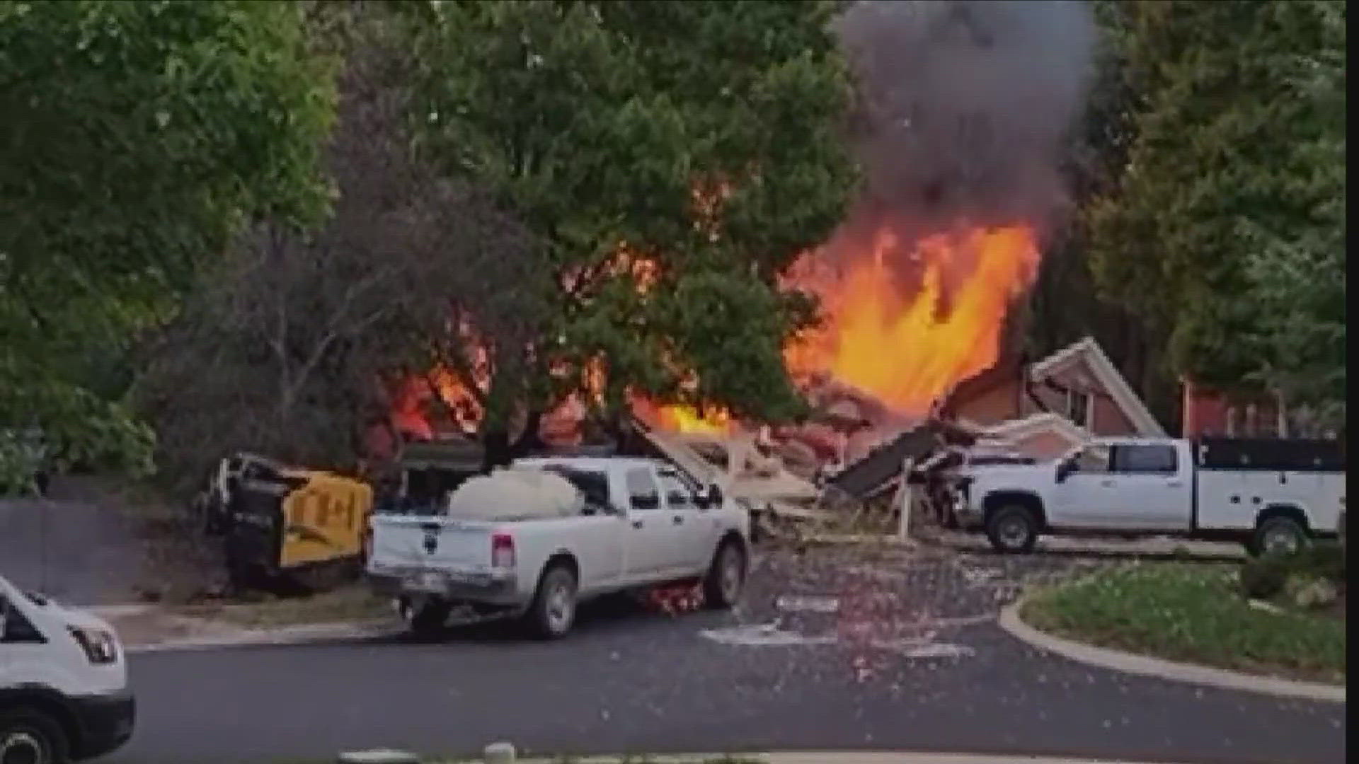 The gas was turned off to the homes in that area following the explosion. We're working to find out if the gas is back on in the neighboring homes.