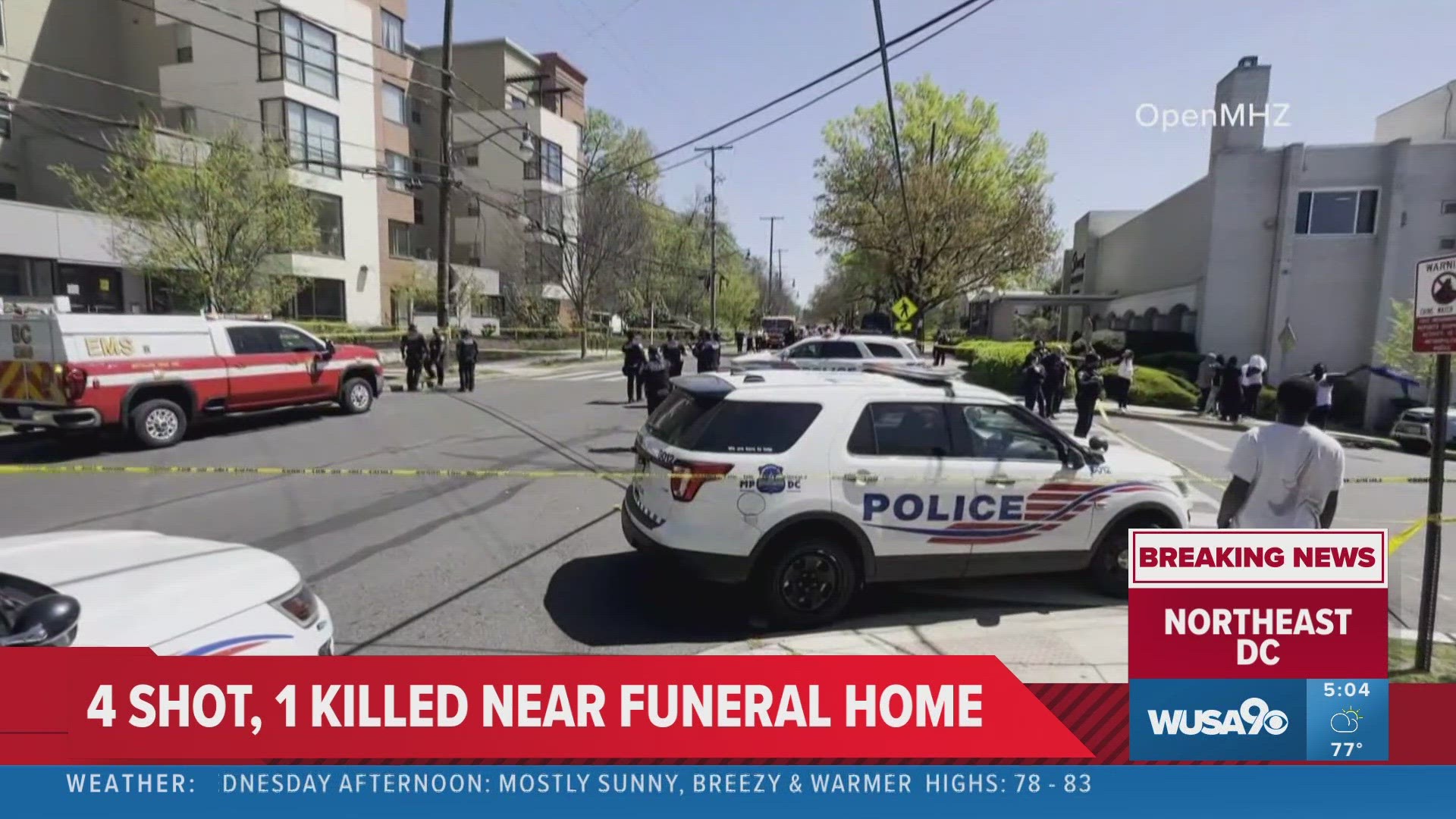 According to the Metropolitan Police Department, a funeral in the 4000 block of Benning Road was just letting out when someone opened fire on the mourners.