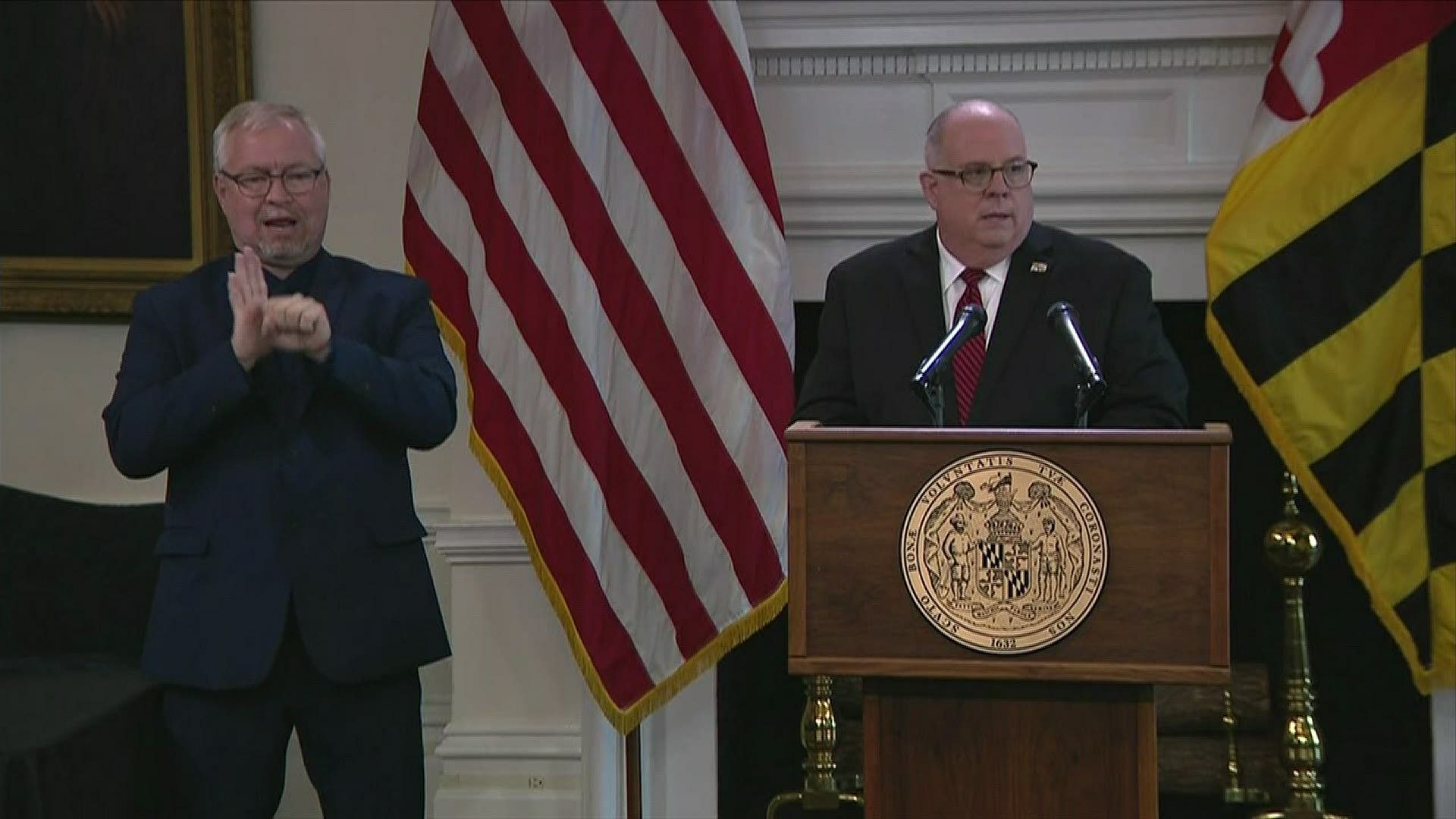 Maryland Gov. Larry Hogan took time to address the killing of George Floyd.
