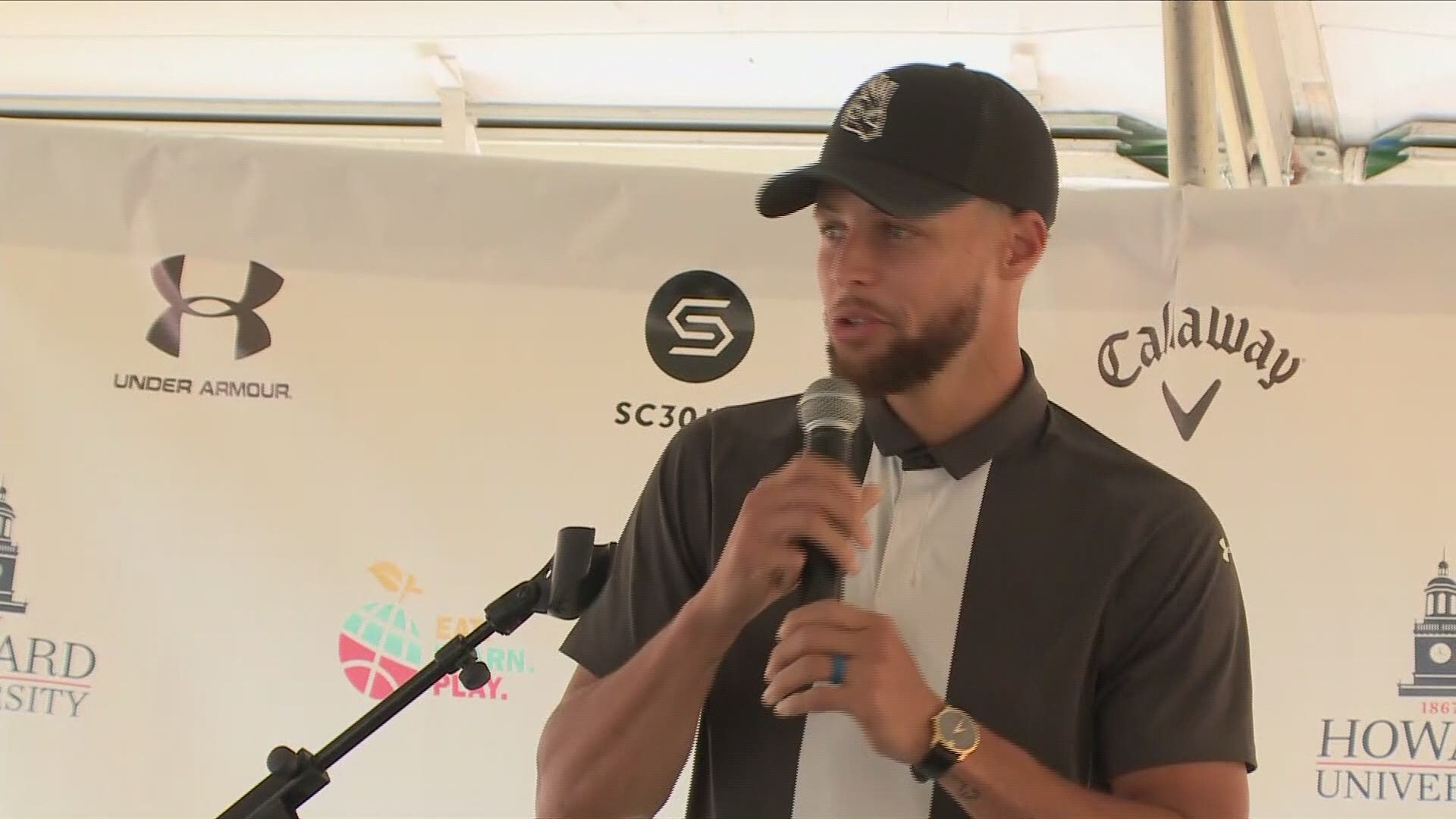 NBA superstar Stephen Curry will sponsor the first Division I golf program at Howard University.  

According to our editorial partners at the Washington Post, Curry is sponsoring the creation of men and women golf teams at the university. 

Curry's team did not reveal an exact amount for the program, but they did tell the Post he will make a seven-figure donation to be paid out over the next six years.
