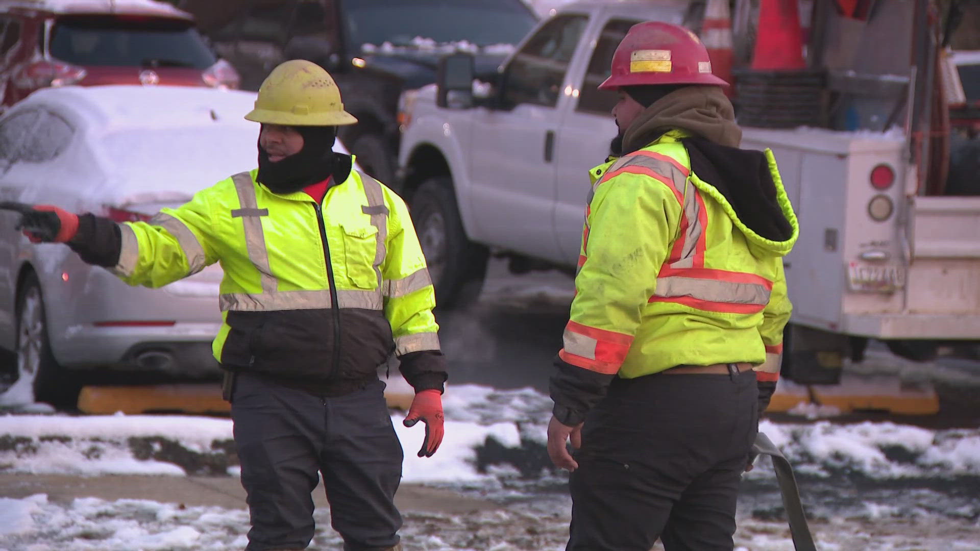 12 homeowners spent hours cleaning sewage water out of their flooded basements on Tuesday.