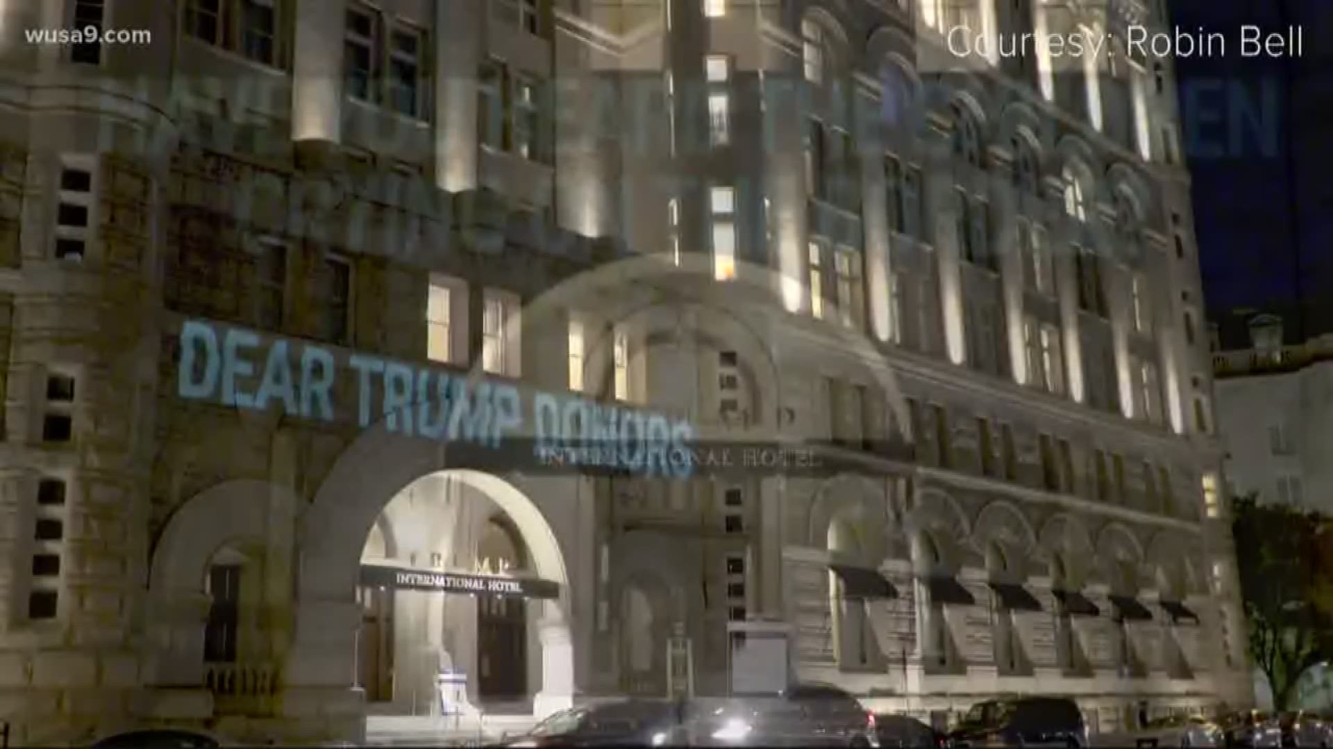 Have you seen the light projections plastered across the Trump Hotel in DC? Different phrases radiate across the entrance. Each one protesting the current administration. All of it is the work of one artist: Robin Bell.