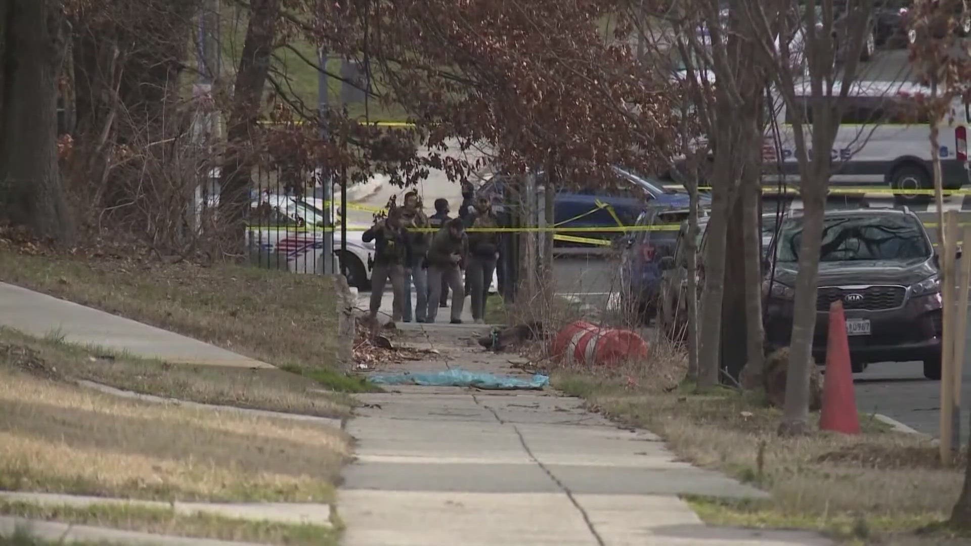 A suspect has surrendered after shooting three officers, sparking an hours-long barricade situation in Southeast D.C., police say.