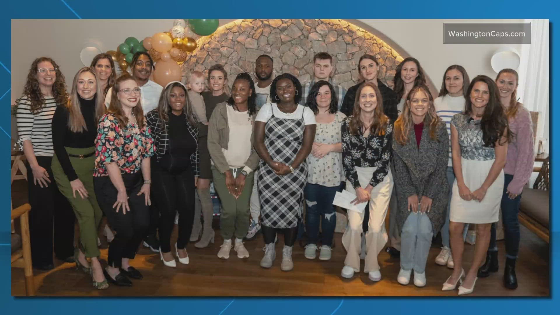 On Thursday night, the Capitals hosted a baby shower at a restaurant in Dupont Circle. Four military moms-to-be were celebrated.