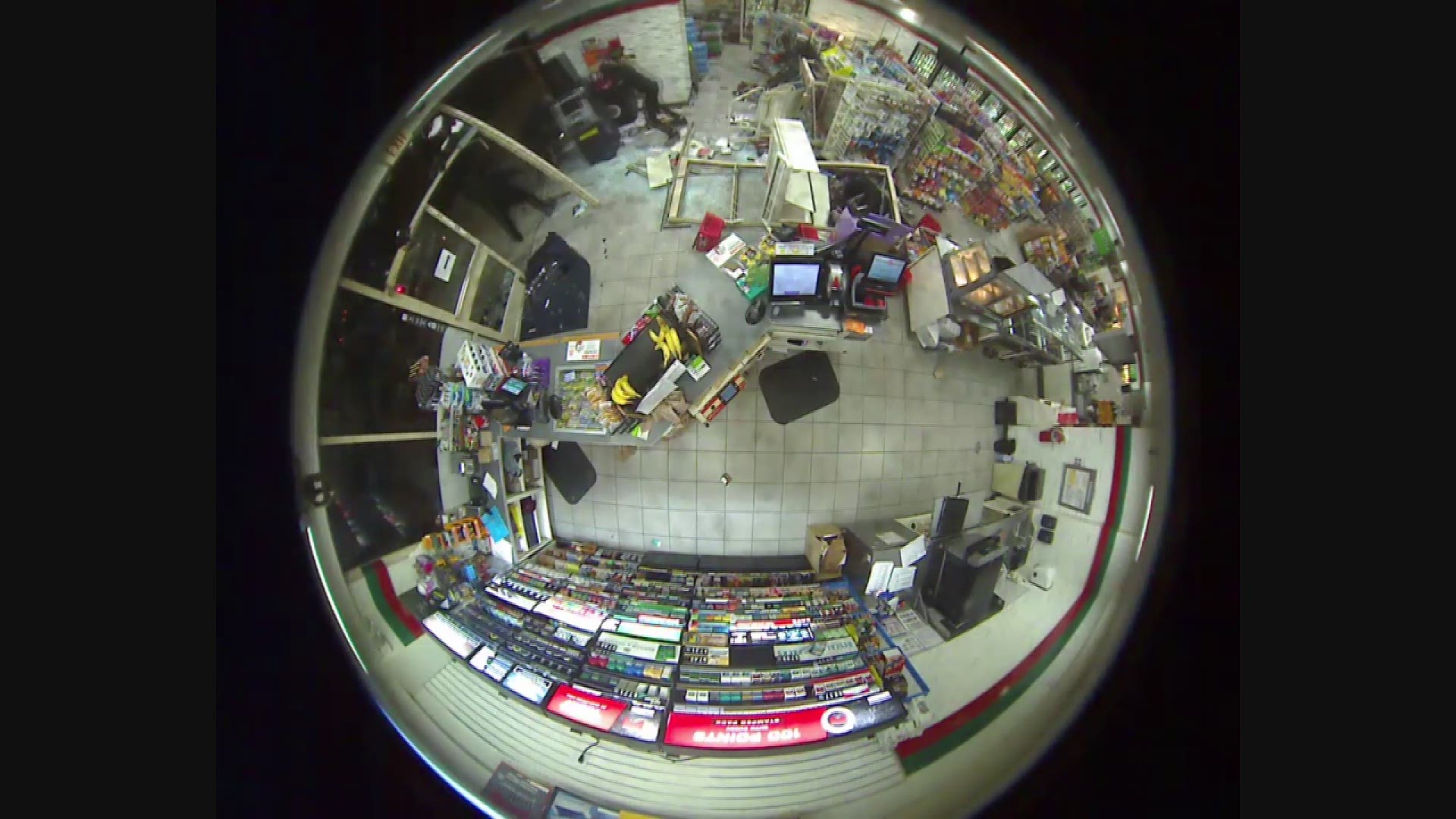 The smash and grab happened at a 7-Eleven.
