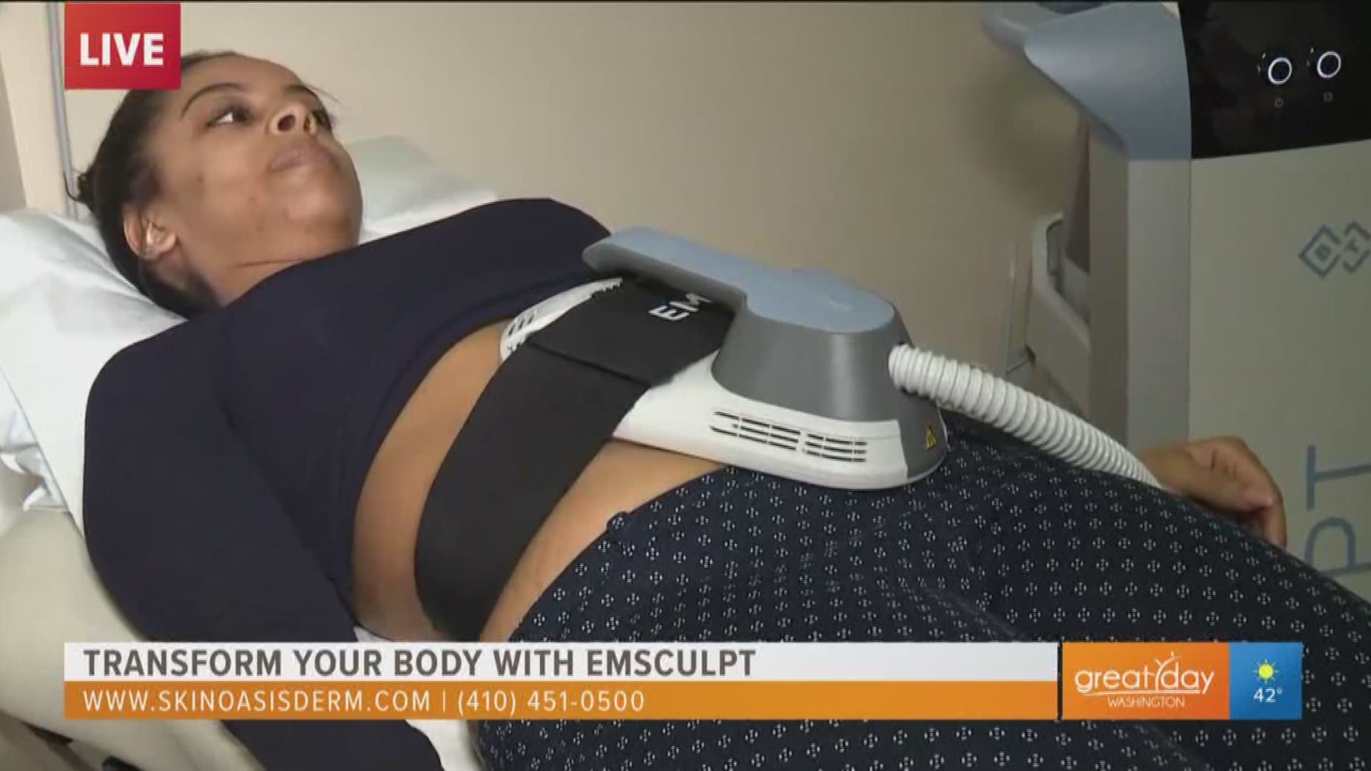 Get sculpted abs in minutes using Emsculpt from Skin Oasis Dermatology. For information call 410-451-0500 or visit www.SkinOasisDerm.com