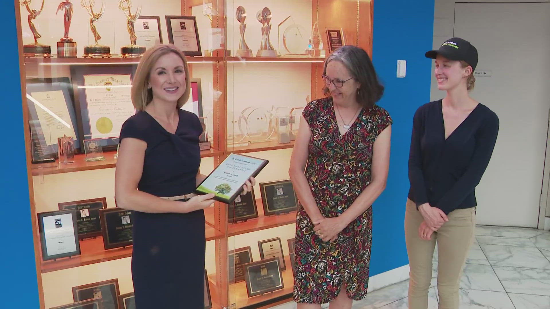 The Citizens Climate Lobby awarded meteorologist Kaitlyn McGrath for her dedication to educating the public on climate change.