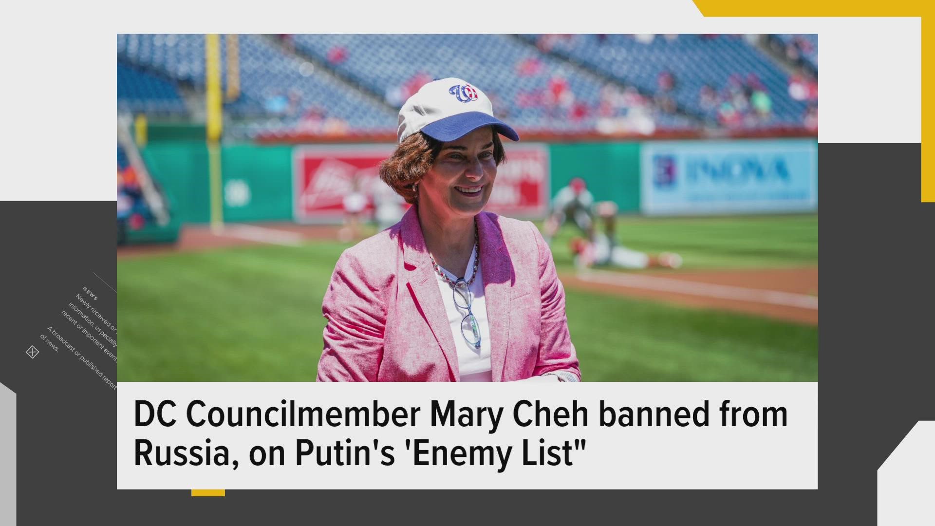 D.C. Councilmember Mary Cheh has been banned from Russia and is now on Putin's 'Enemy List'