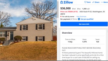 Property Scam This Zillow Listing Is Fake Wusa9 Com