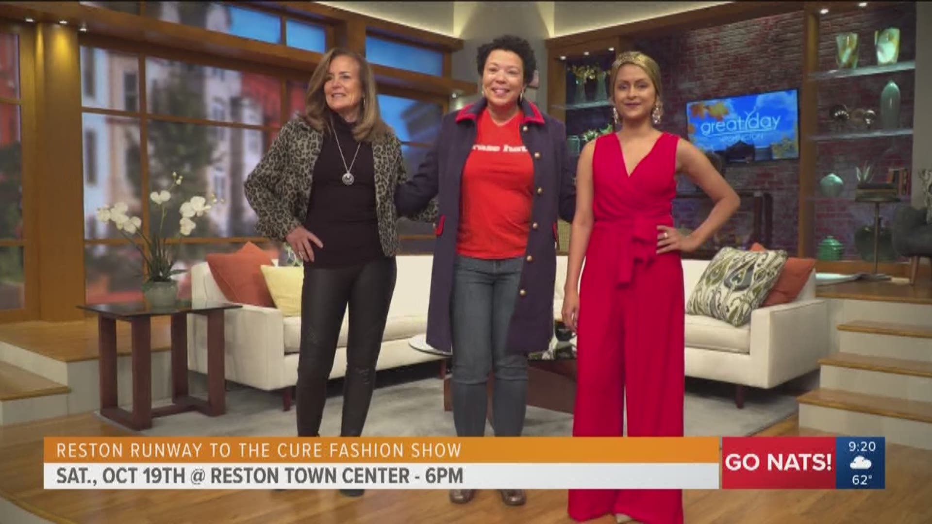 Jane Abraham and Theresa Goudie discuss the Reston Runway to the Cure fashion show. The fashion show will be Oct. 19, 2019 at 6 p.m. at the Reston Town Center.