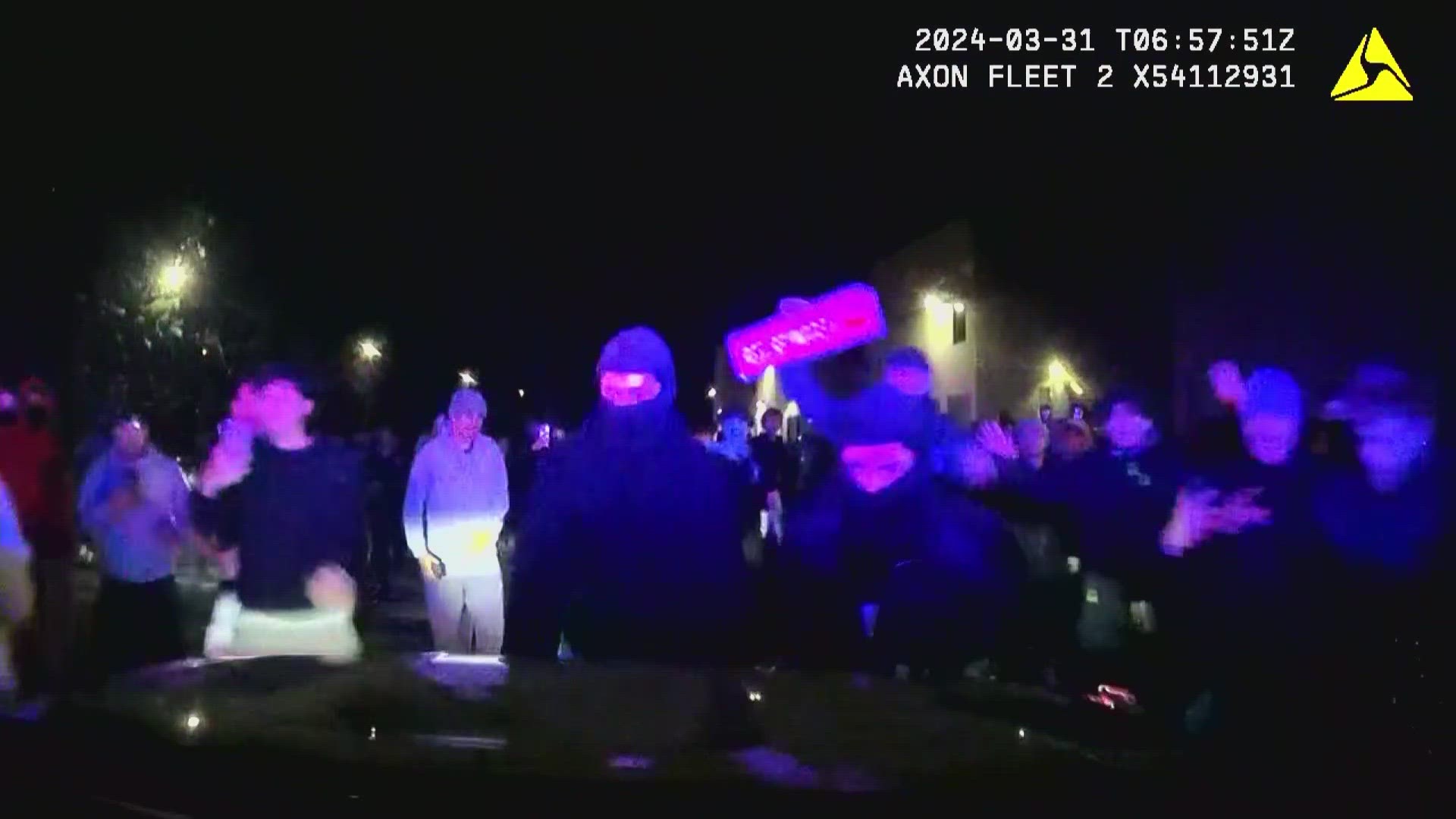 A so-called "civil disturbance unit" after an incident over the weekend in Springfield where members of a street takeover swarmed an officer's car.