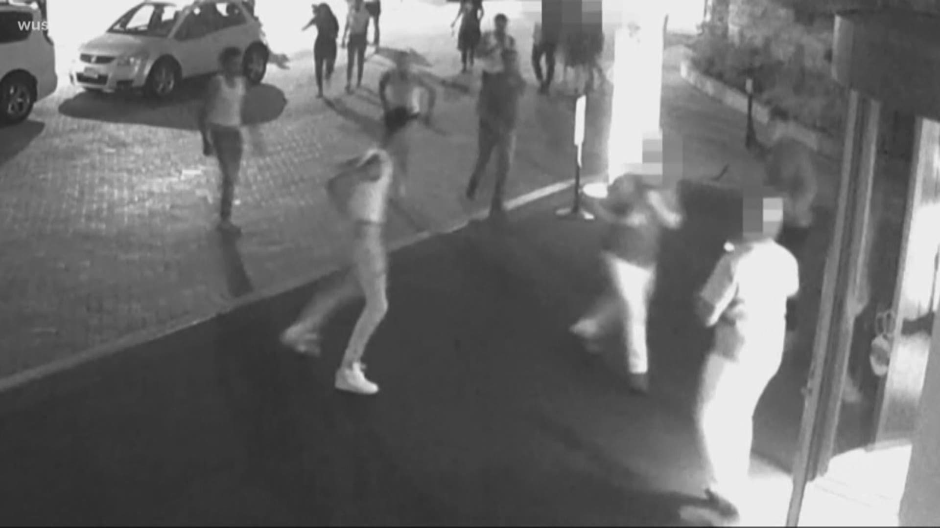 A video of the July 14 incident shows a group of individuals attack someone trying to enter the hotel. D.C. police are trying to identify those responsible.