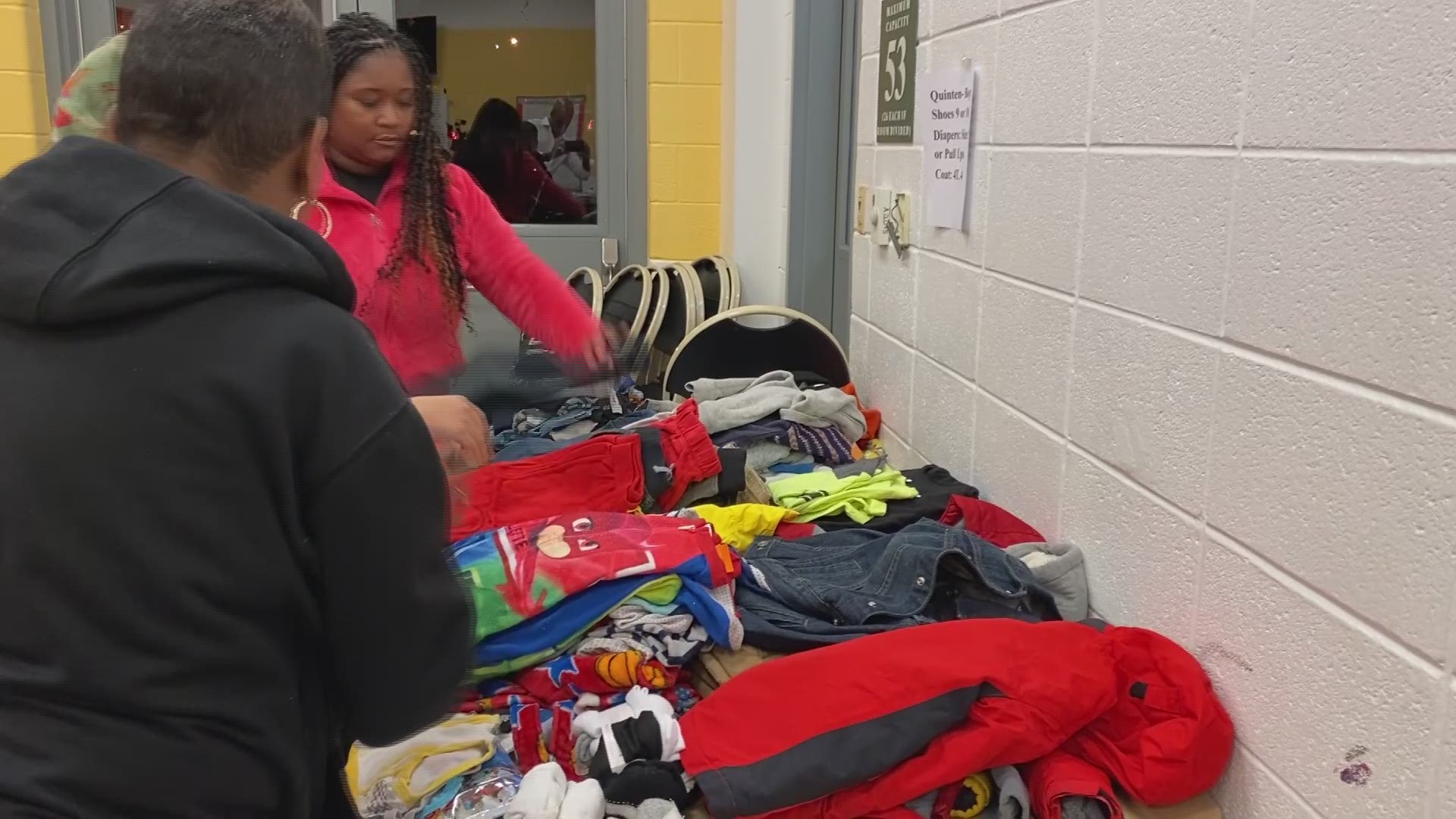 "The love is just so overwhelming," James Caviness-Bey said as he walked into a donation drive organized by his neighborhood commissioner, LaRoya Huff.
