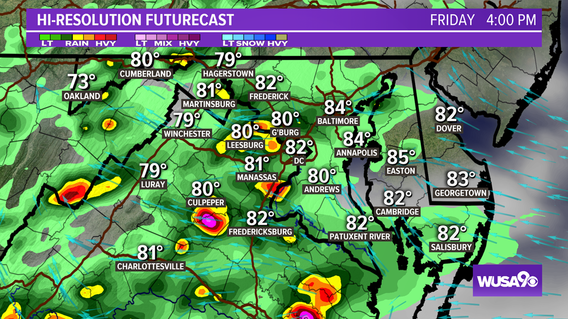 Here's the latest DC weather forecast