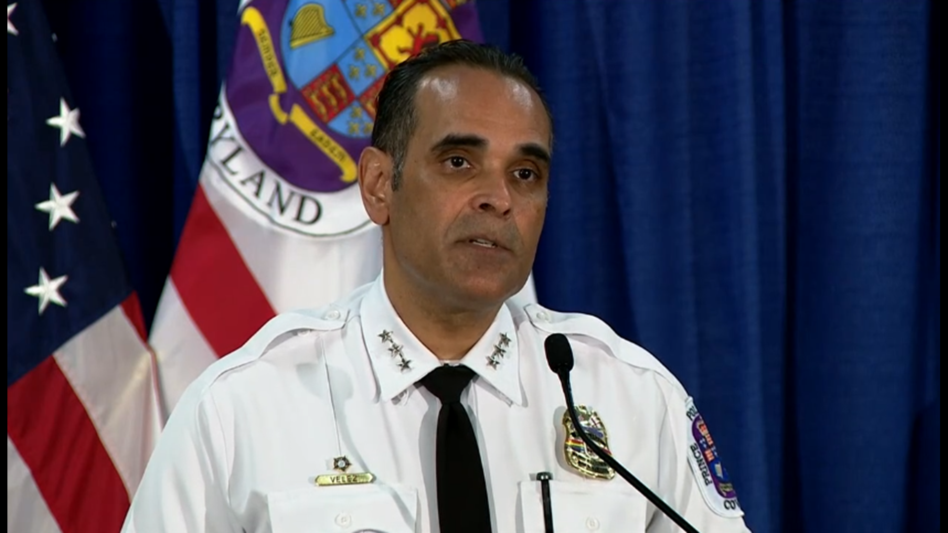 Assistant Chief Hector Velez will serve as interim chief of the Prince George's County Police Department following the resignation of former chief Hank Stawinski.