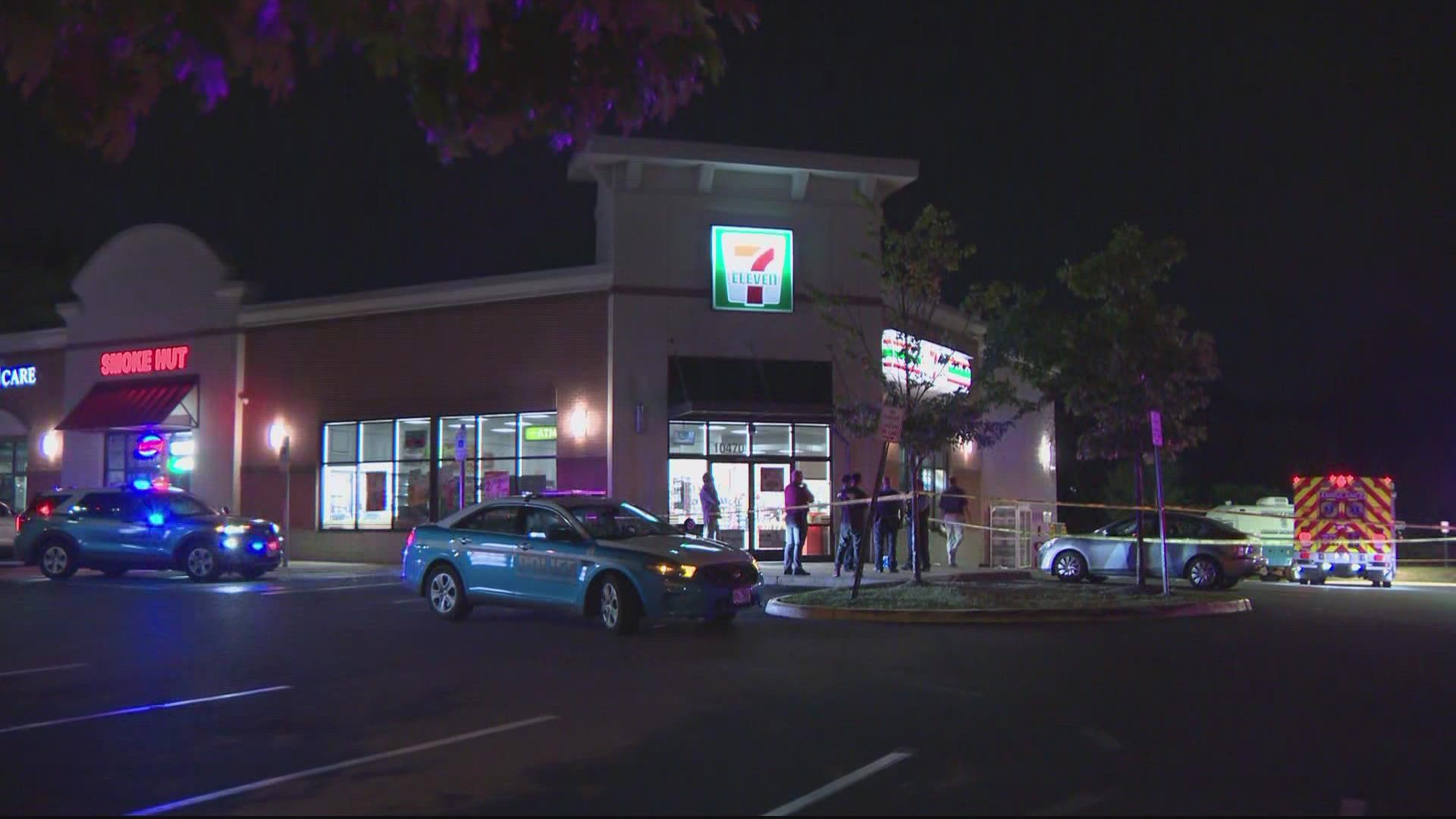 A 25-year-old man is dead, and another in hospital, after a shooting near a 7-Eleven in Manassas Friday night.