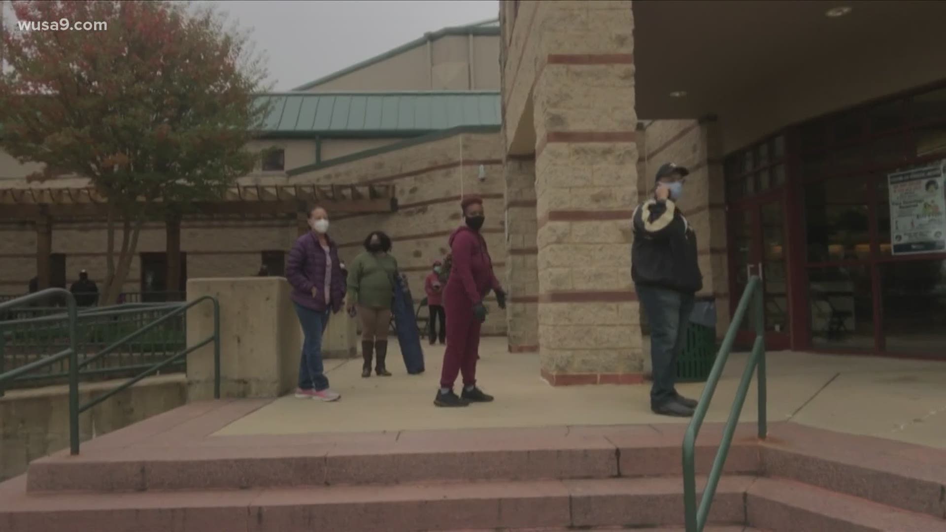 Maryland's early voting starts today. Here is a look of the line at the Show Place Arena in Upper Marlboro, Md.